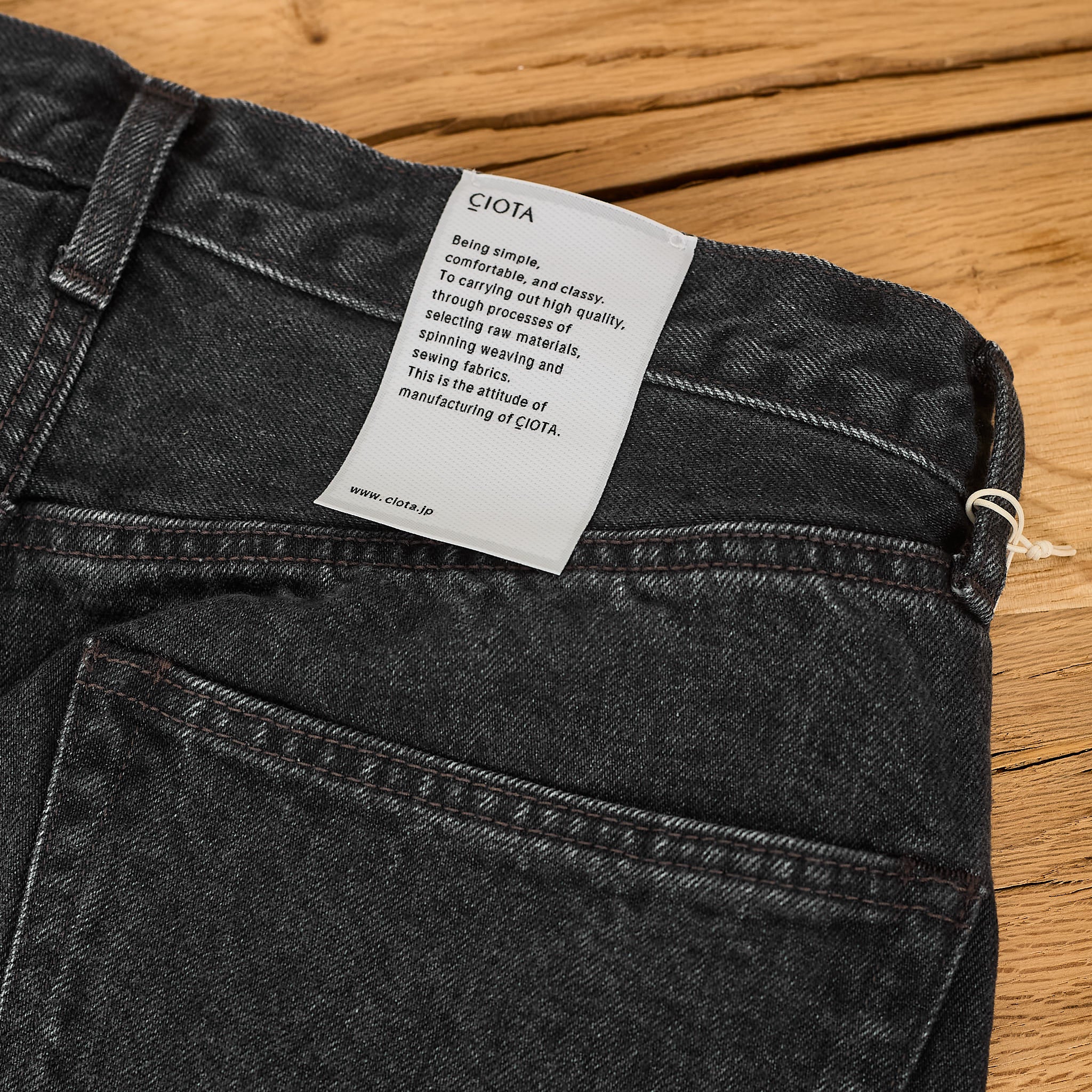 ciota | new straight 5 pocket pants - medium black - Image 7
