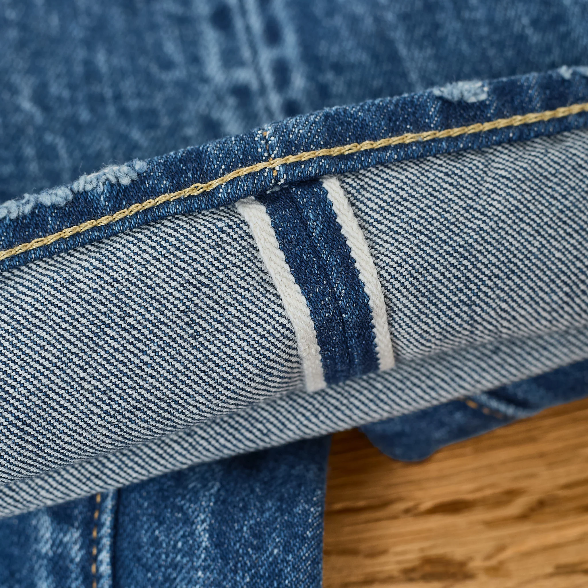 ciota | new straight 5 pocket pants - medium dark blue damage - Image 6