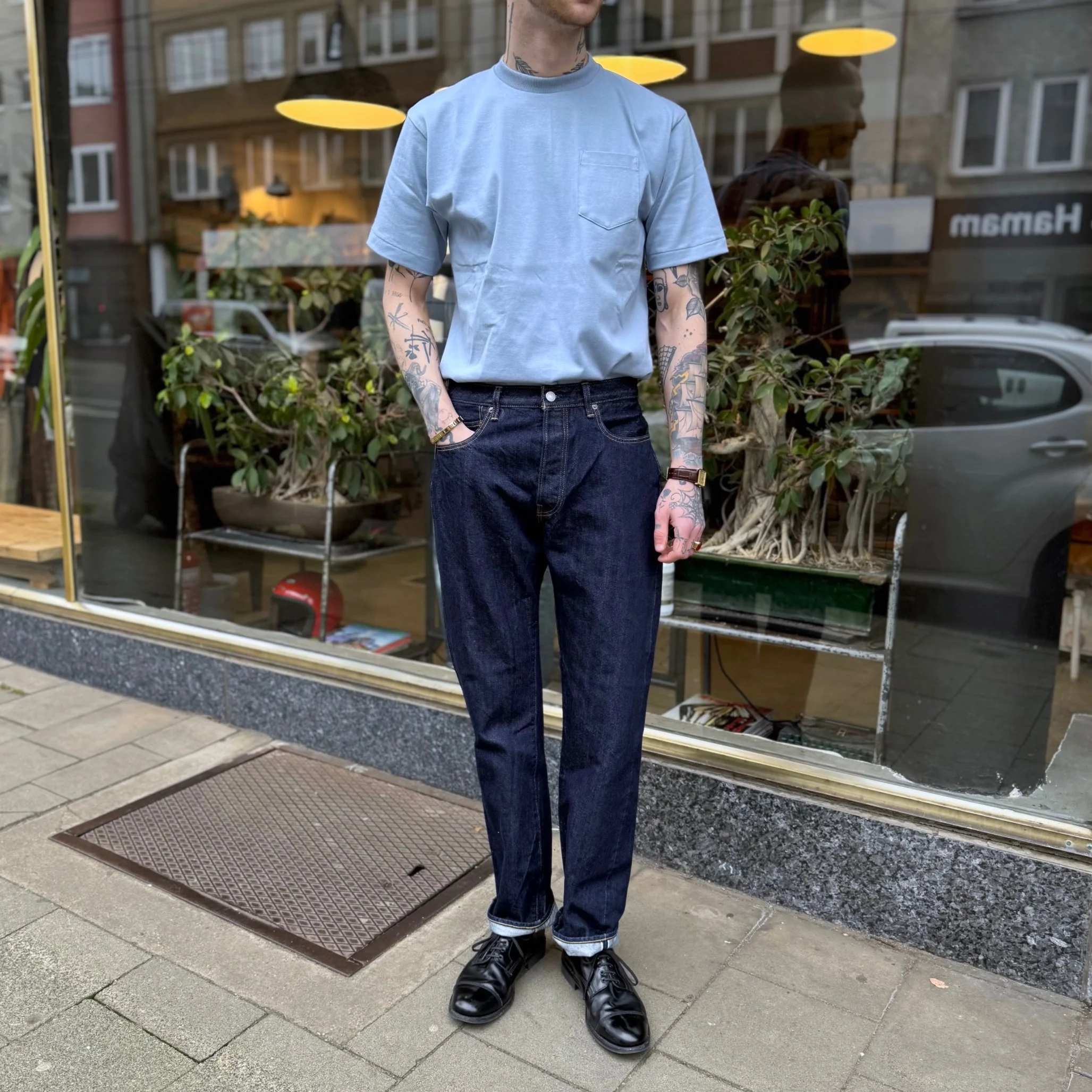 ciota | new straight 5 pocket pants - navy - Image 3