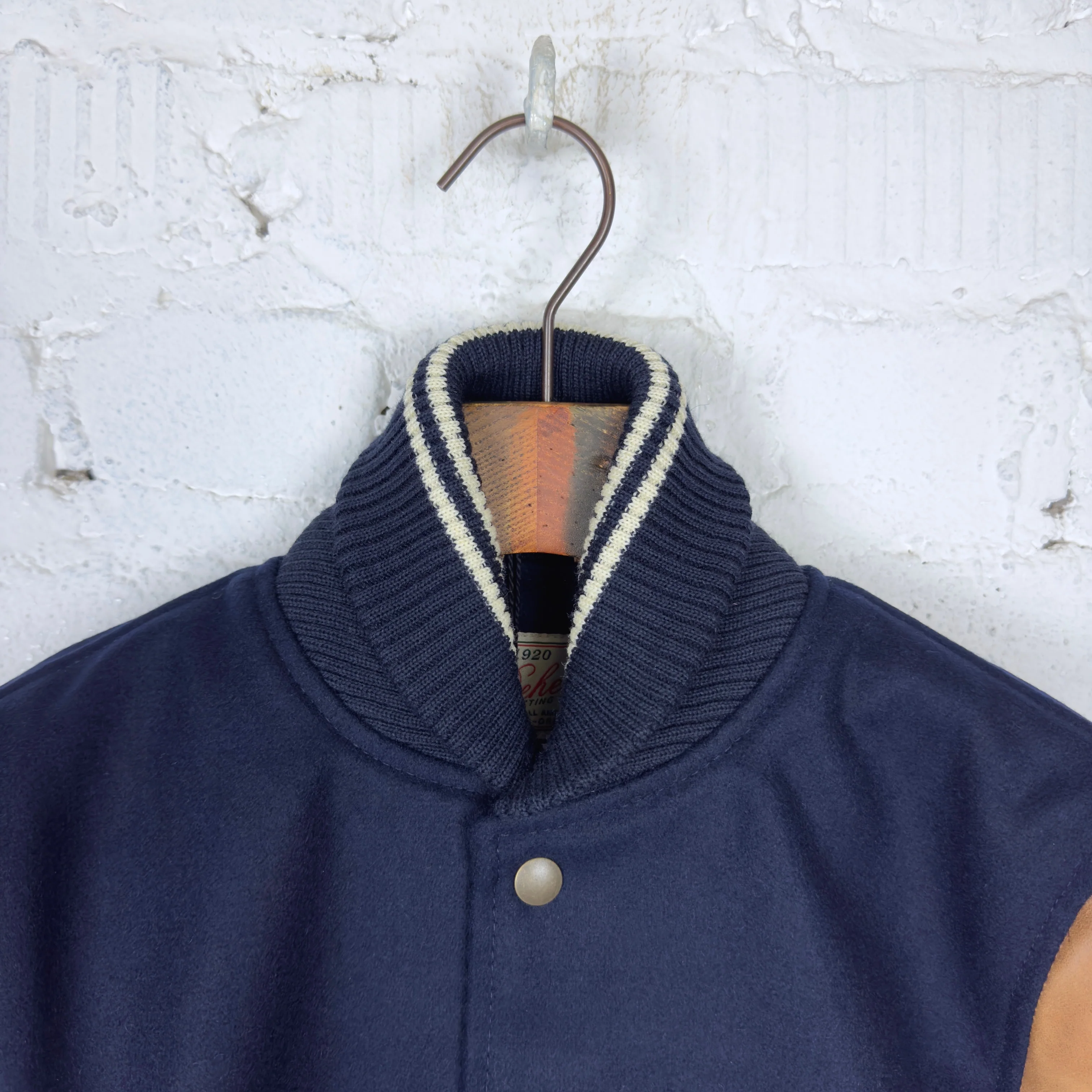dehen 1920 | varsity jacket - dark navy / antique rust - Image 3