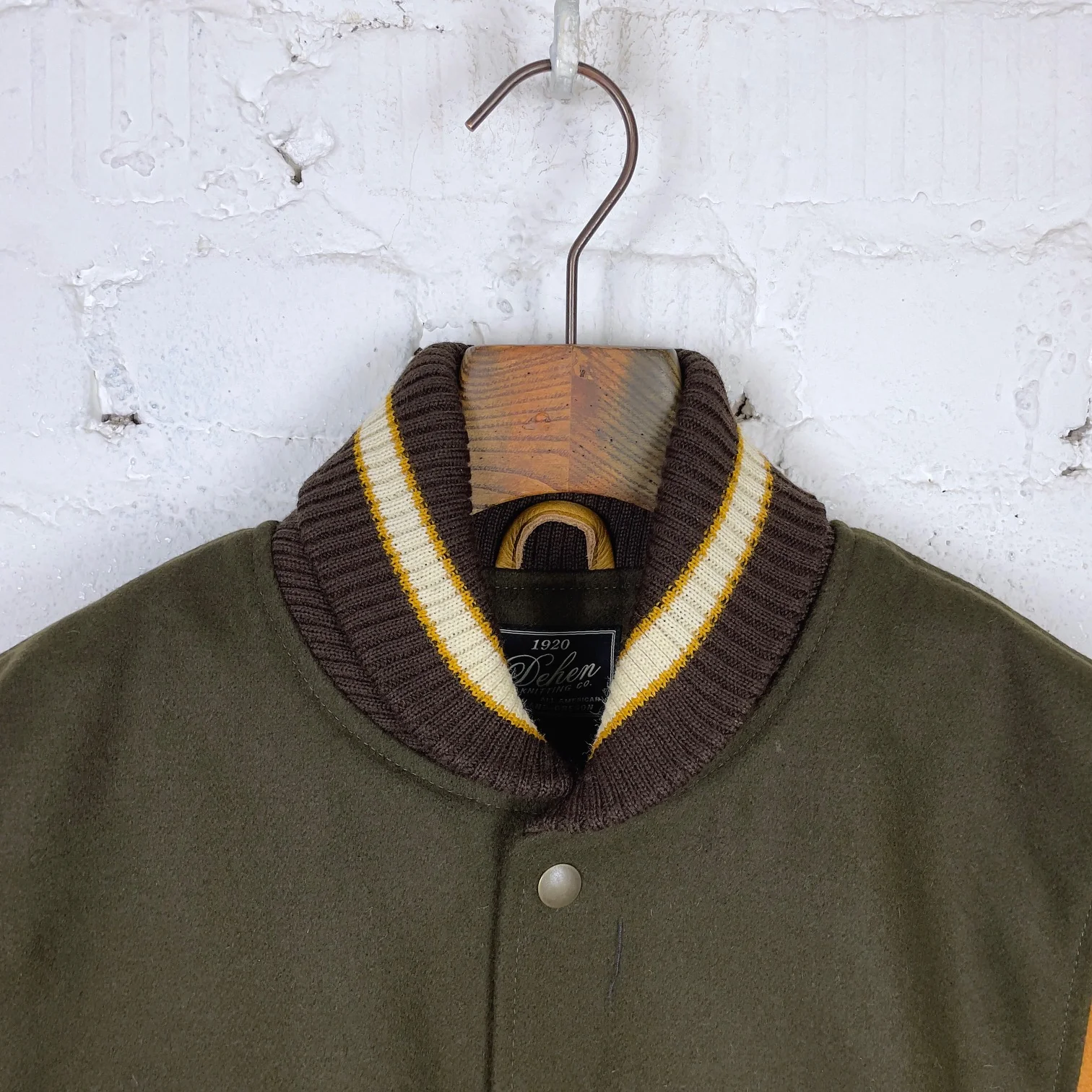 dehen 1920 | varsity jacket - loden - rust - Image 6