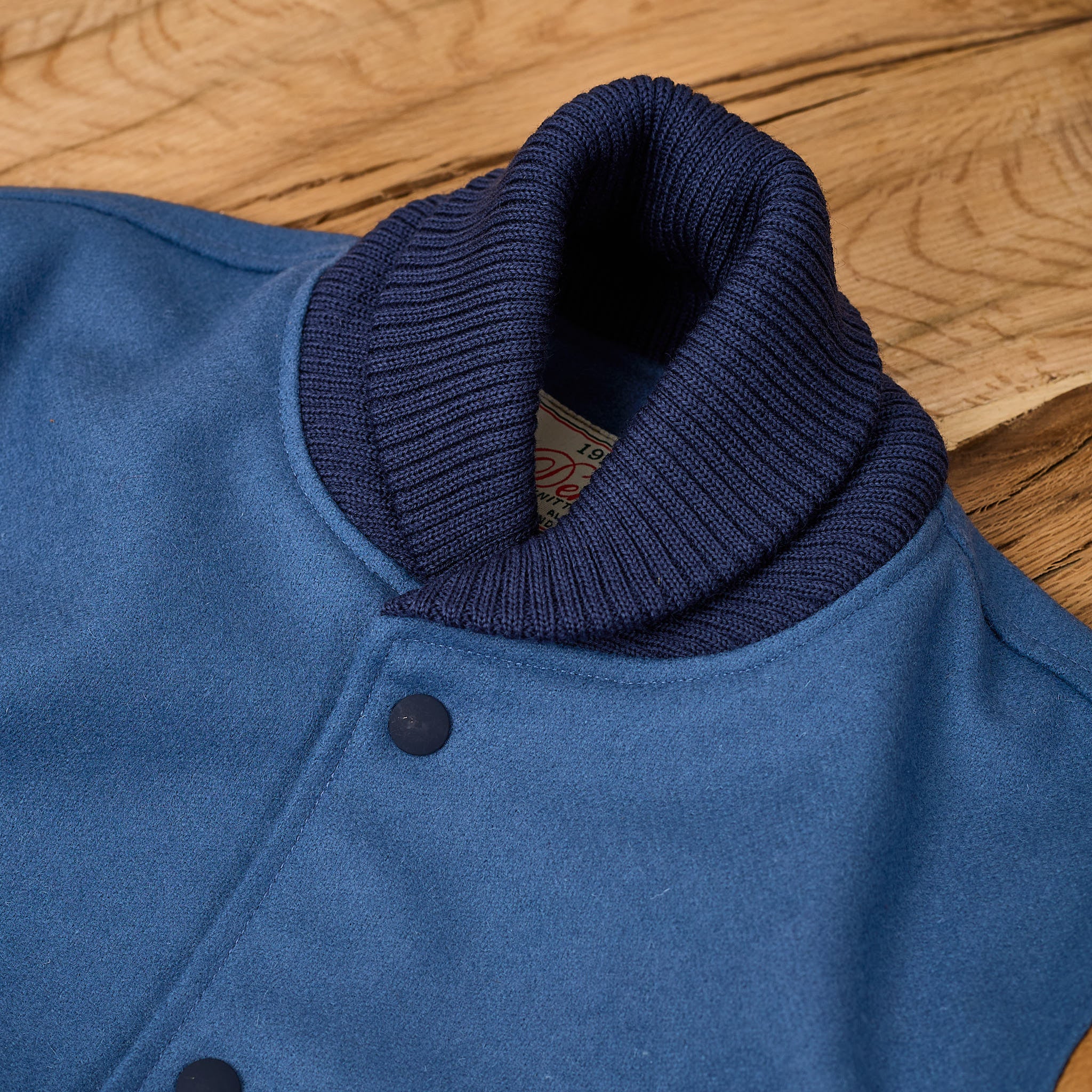 dehen 1920 | varsity jacket - steel blue / rust - Image 4