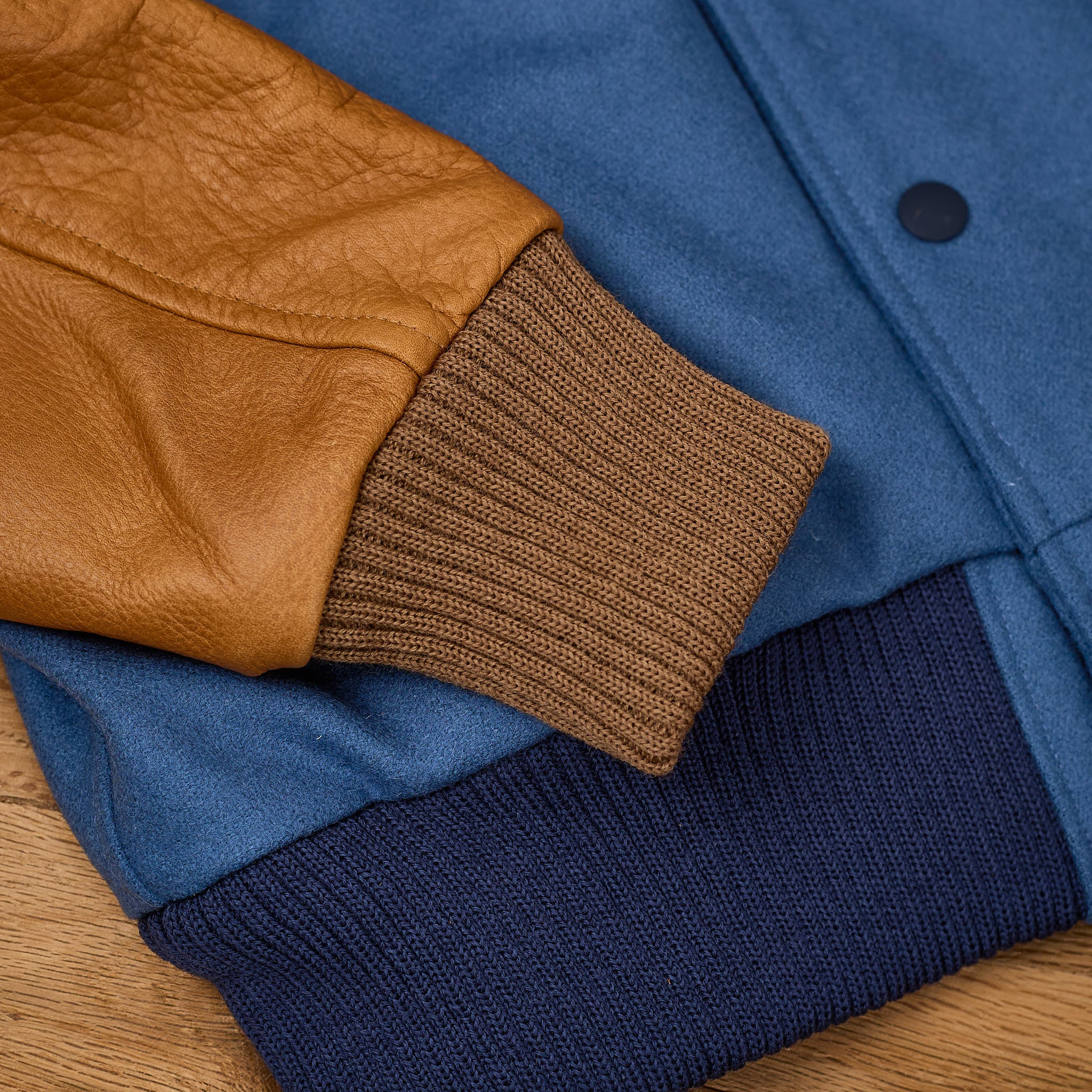 dehen 1920 | varsity jacket - steel blue / rust - Image 5