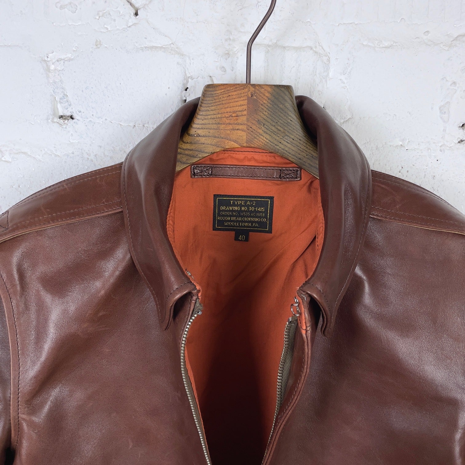 double helix | type a-2 flight jacket oiled wax brown - Image 6