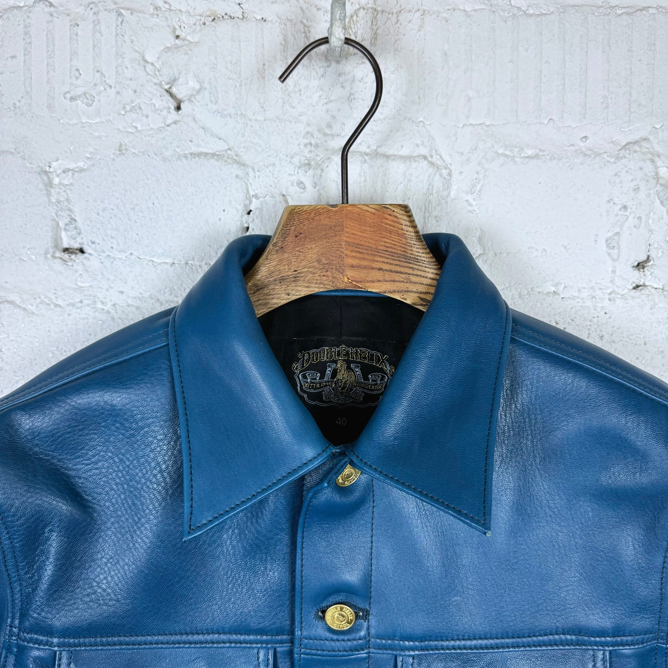 double helix | western pioneer indigo dyed horsehide jacket - Image 4