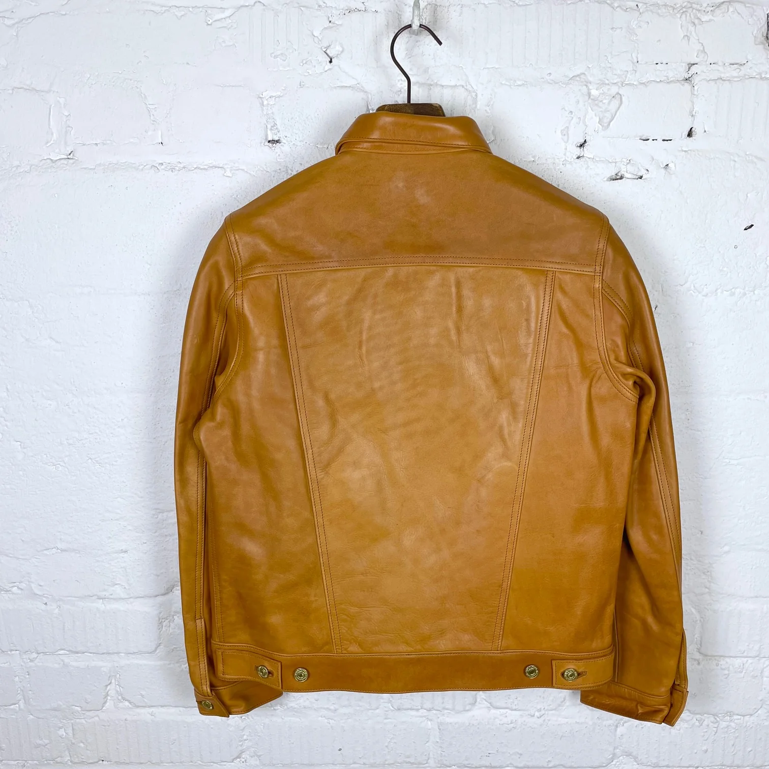double helix | western pioneer oiled waxed horsehide jacket - caramel - Image 5