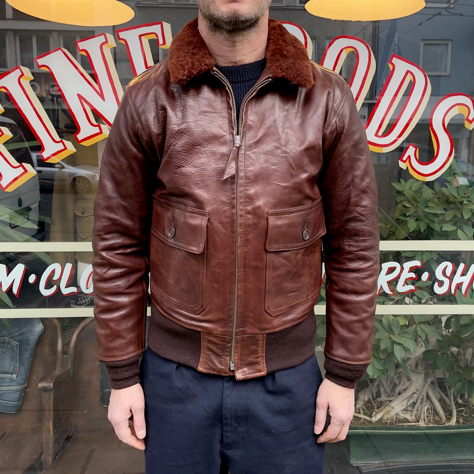 elmc | g-1 us navy horsehide jacket - Image 3