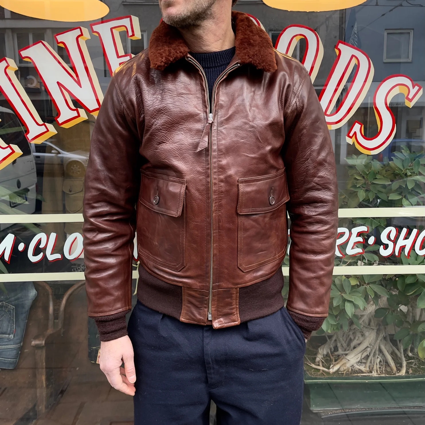 elmc | g-1 us navy horsehide jacket - Image 4