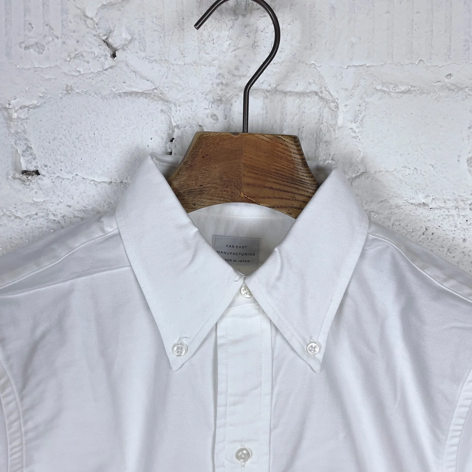 far east manufacturing | oxford button-down shirt - white - Image 3