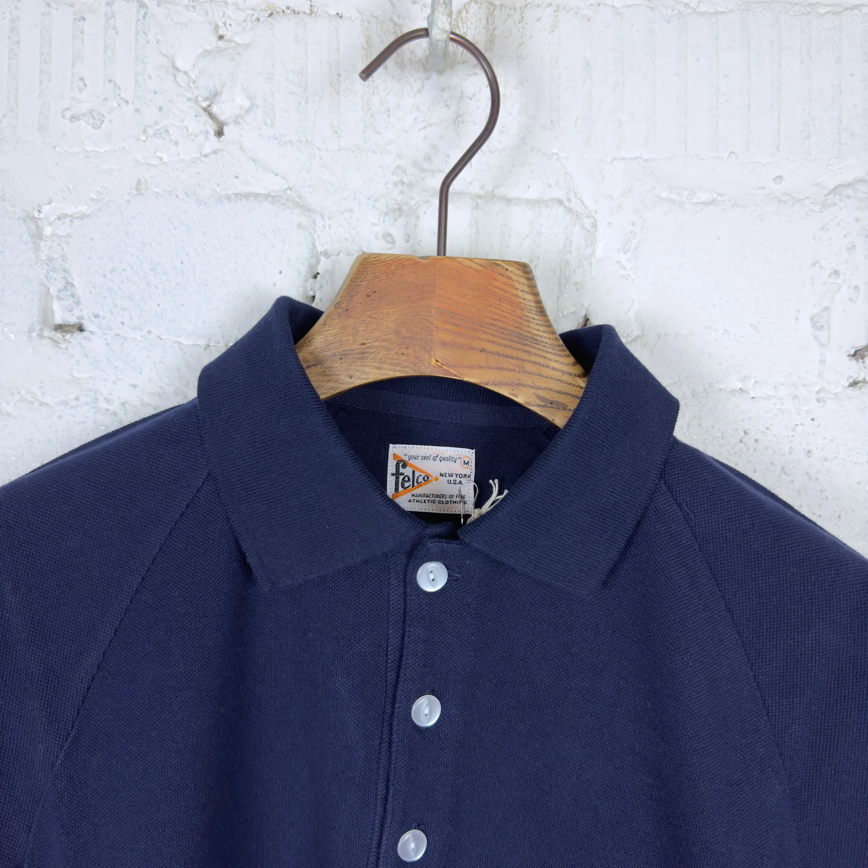 felco | s/s pique raglan polo - navy - Image 3
