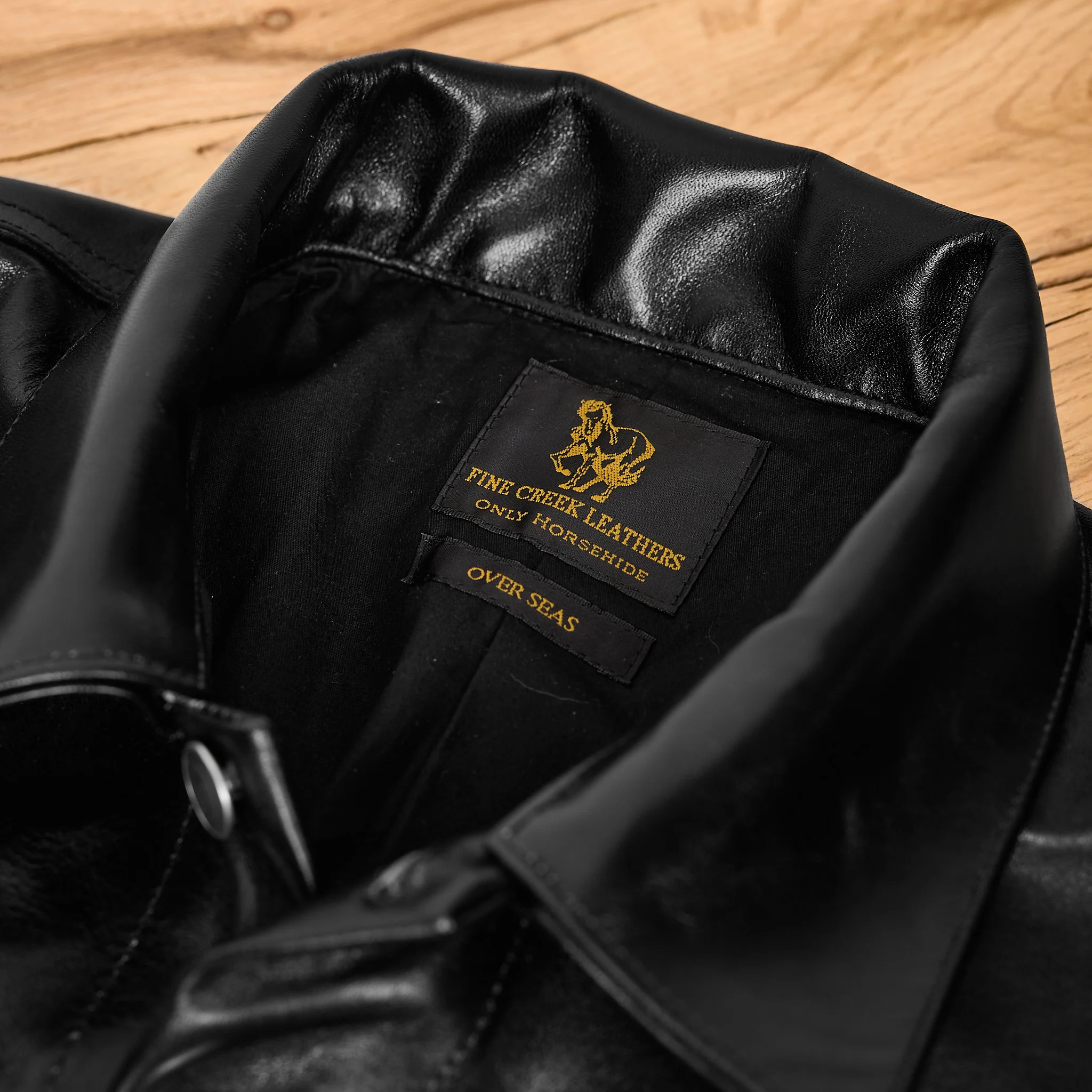 fine creek & co | hampton horsehide type 3 jacket - black - Image 4