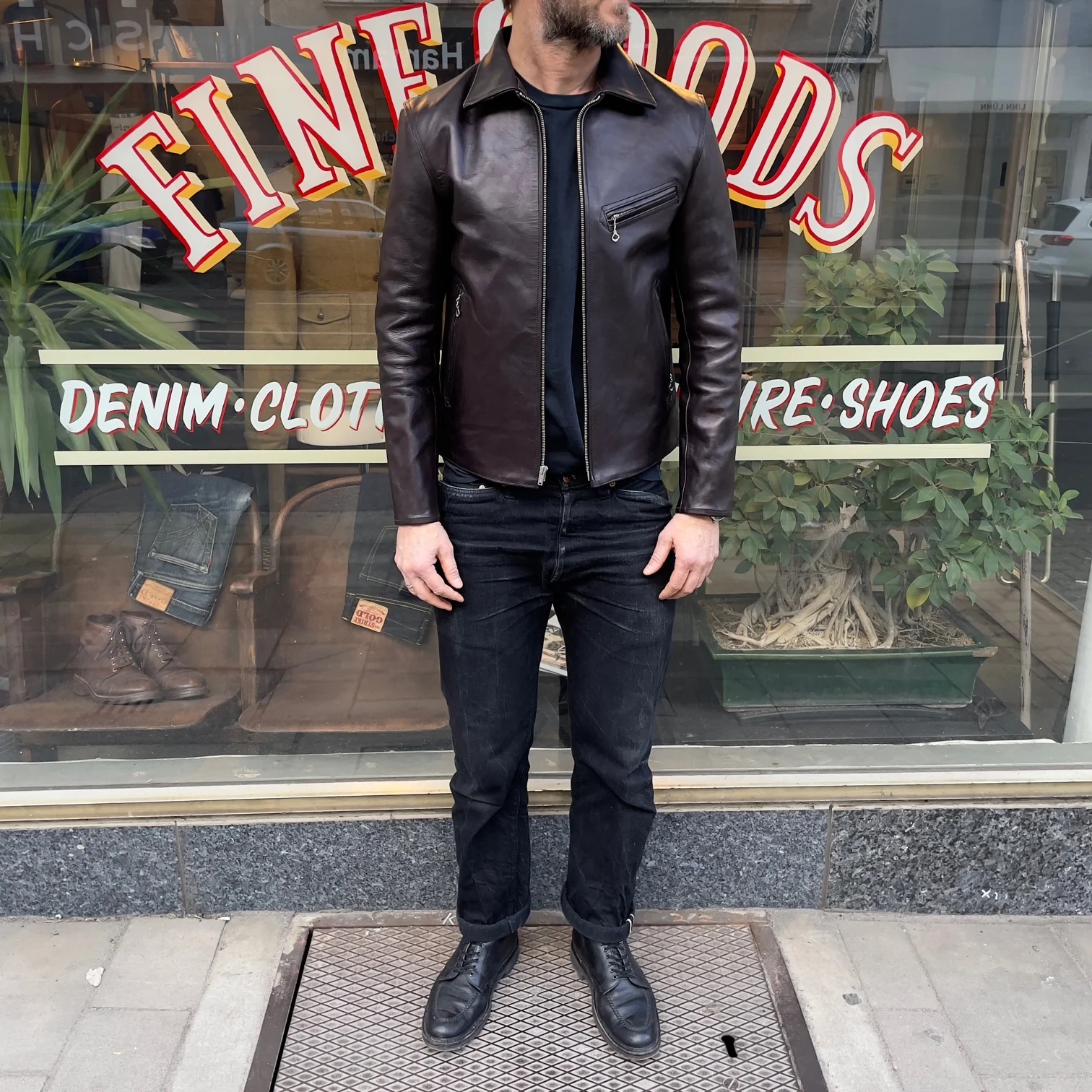 fine creek leathers | eric 1.3mm black shinki horsehide jacket - Image 3