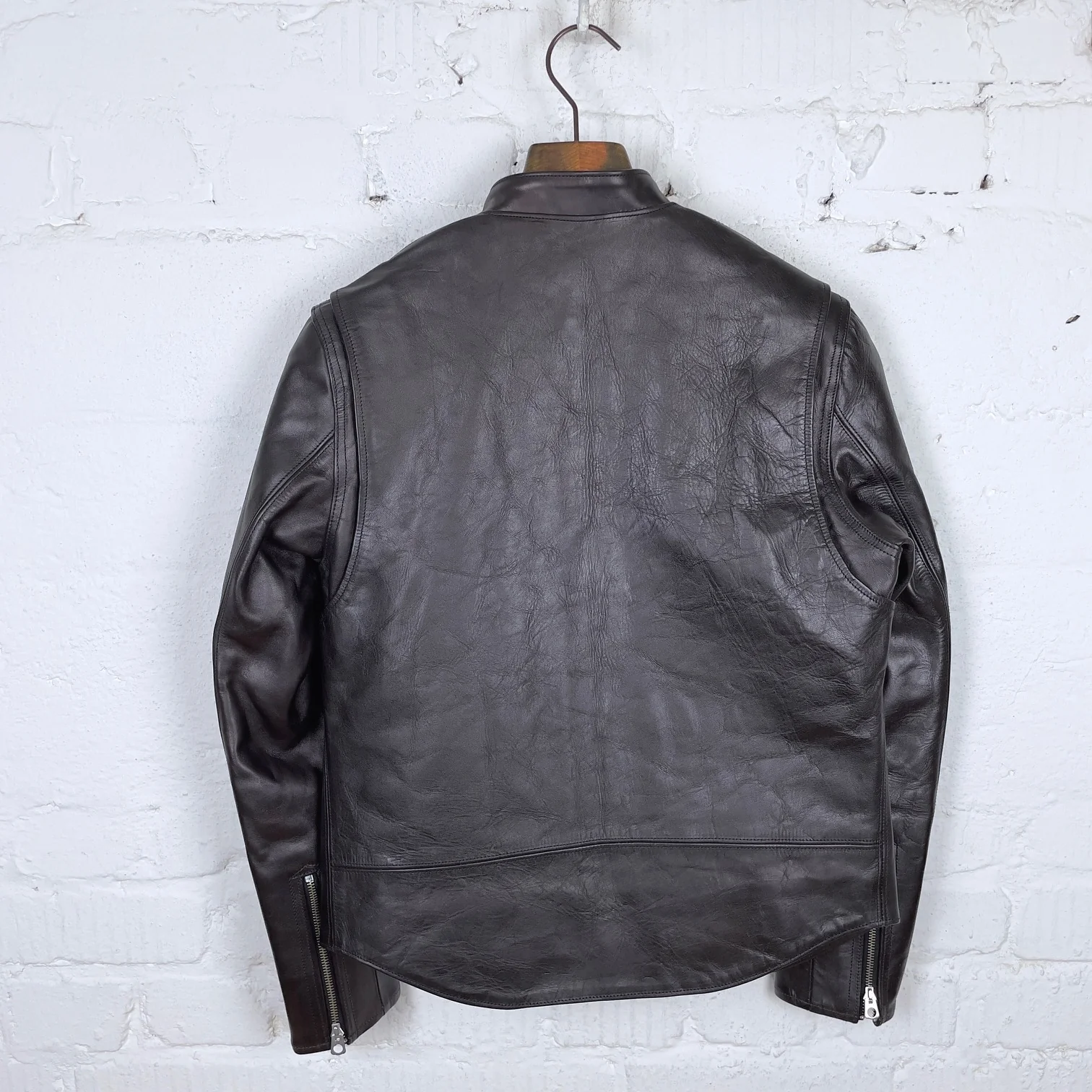 fine creek leathers | richard 1.3mm black shinki horsehide jacket - Image 4