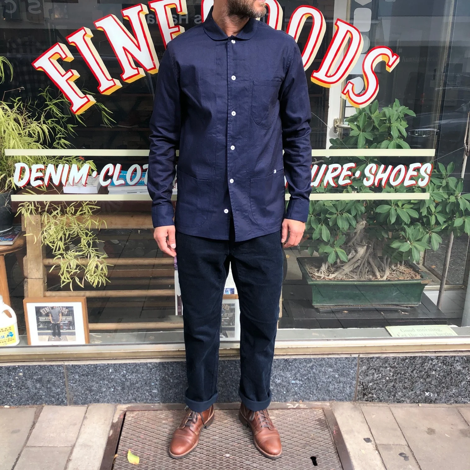 fit & craft | eclipse over shirt indigo - Image 3