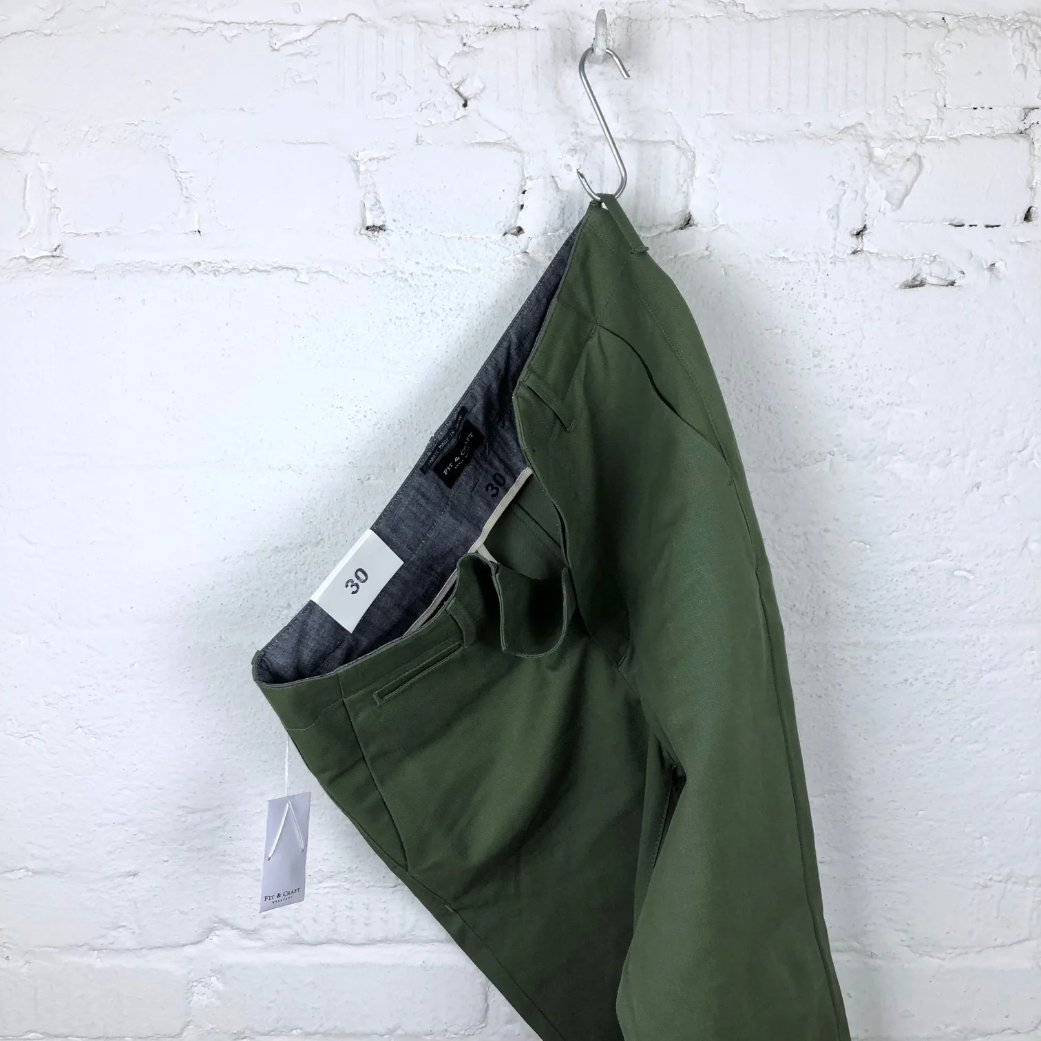 fit & craft x stuf|f | hx-02 relaxed tapered chino olive - Image 3