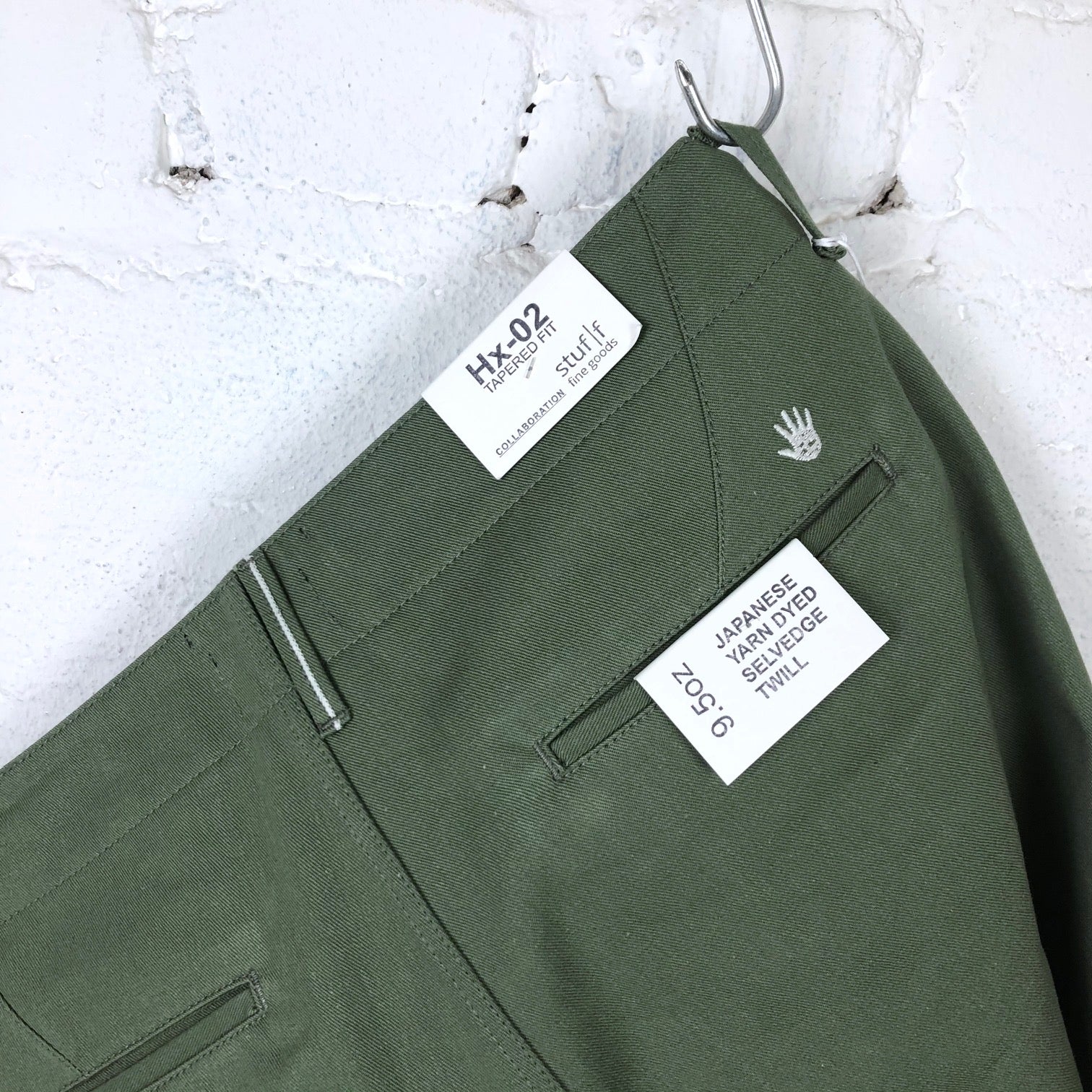 fit & craft x stuf|f | hx-02 relaxed tapered chino olive - Image 4