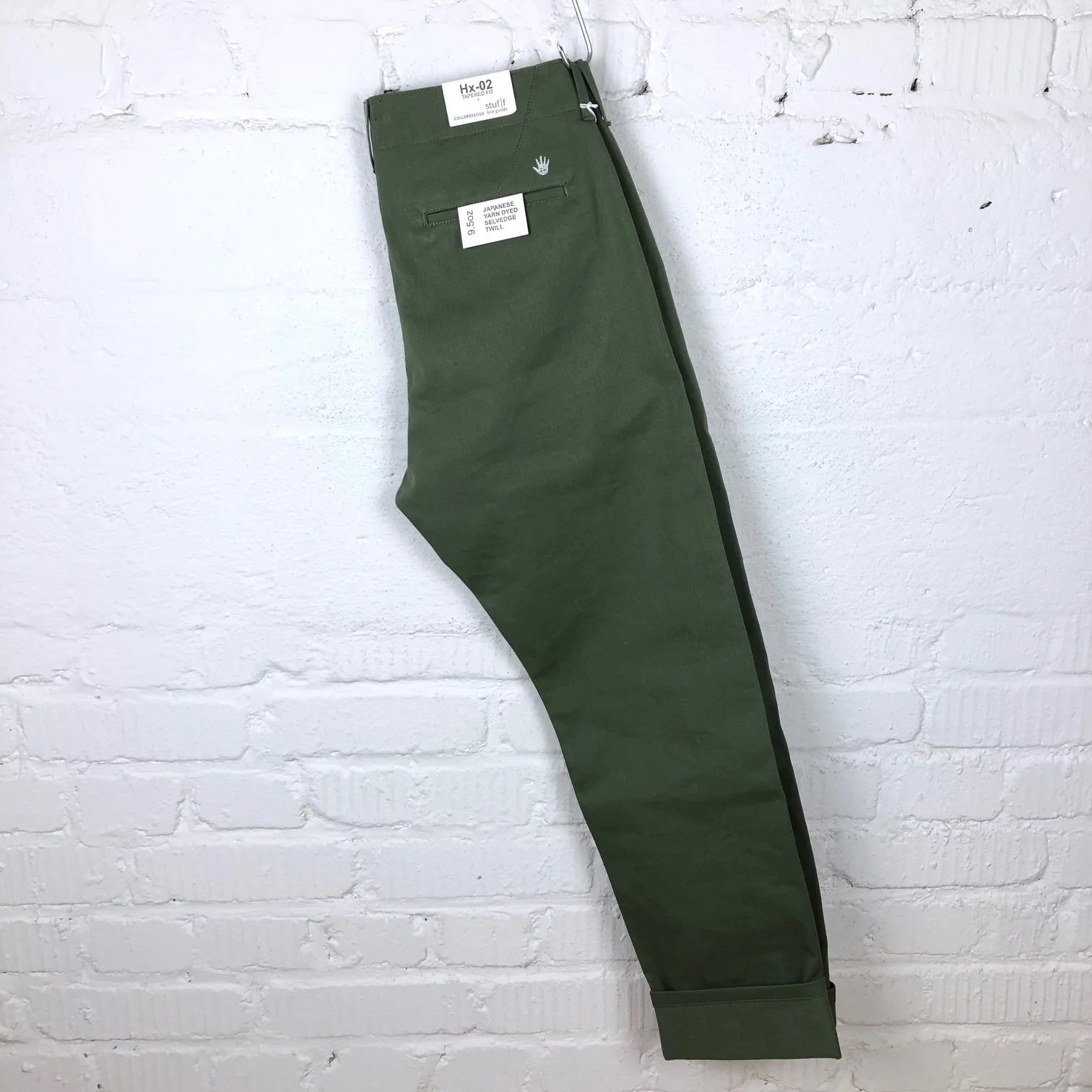 fit & craft x stuf|f | hx-02 relaxed tapered chino olive - Image 8