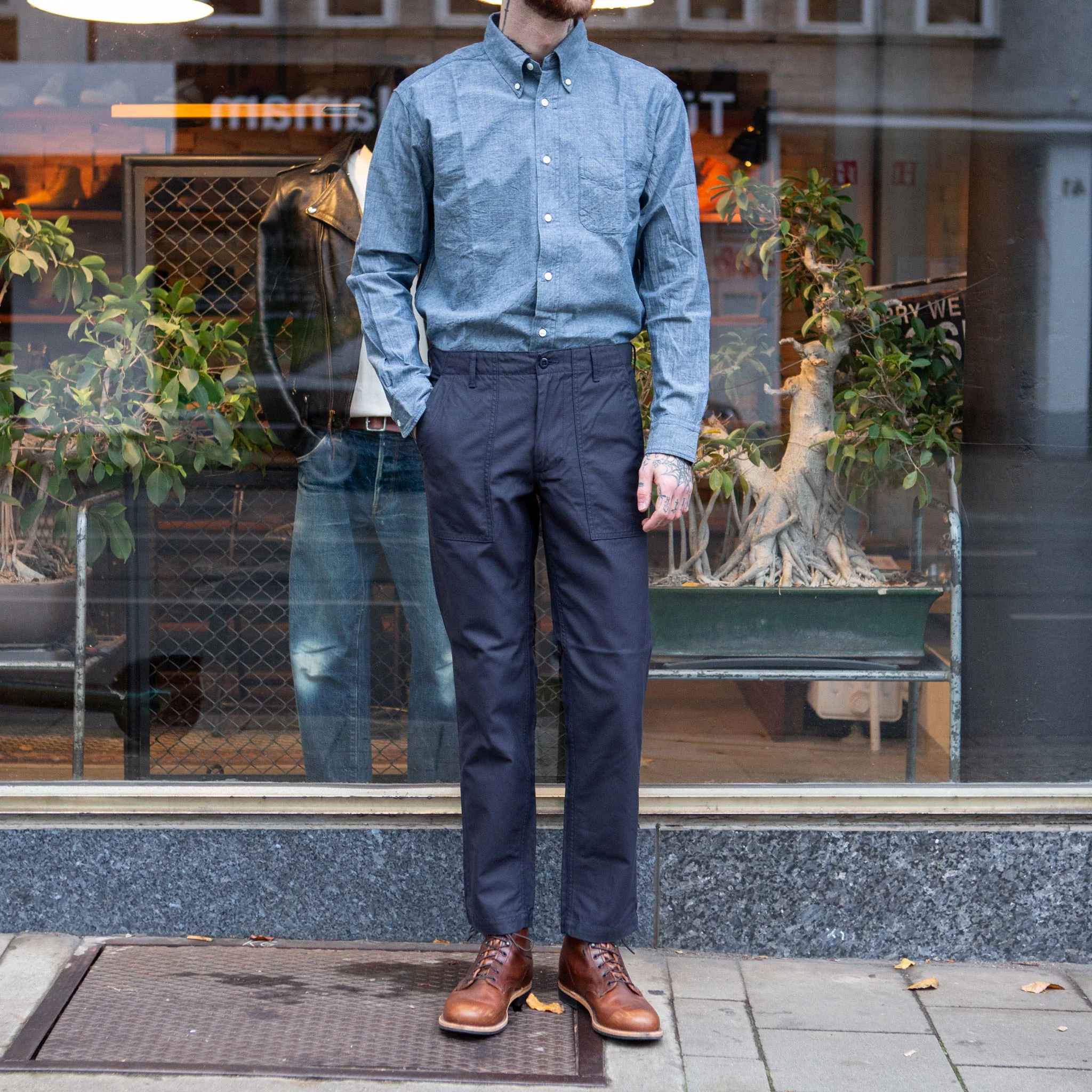 fob factory | f0431 baker pants - navy - Image 3