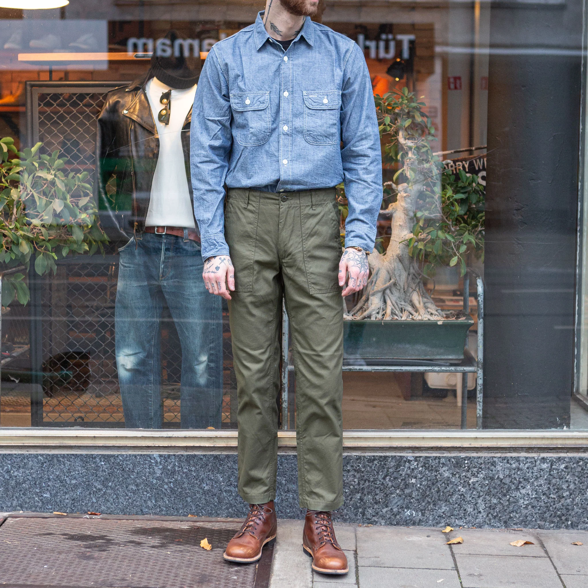 fob factory | f0431 baker pants - olive - Image 3