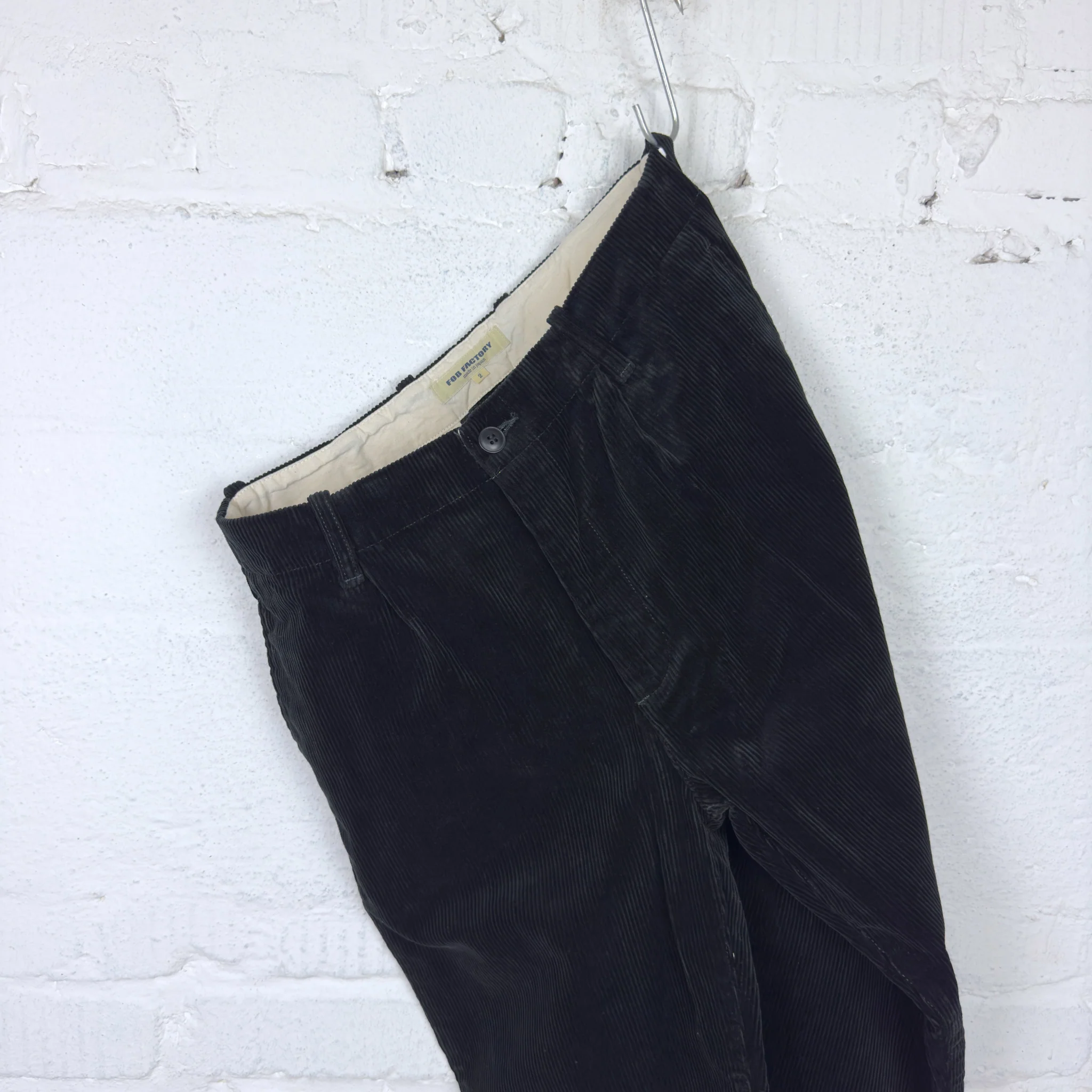 fob factory | f0533 corduroy trousers - black - Image 6