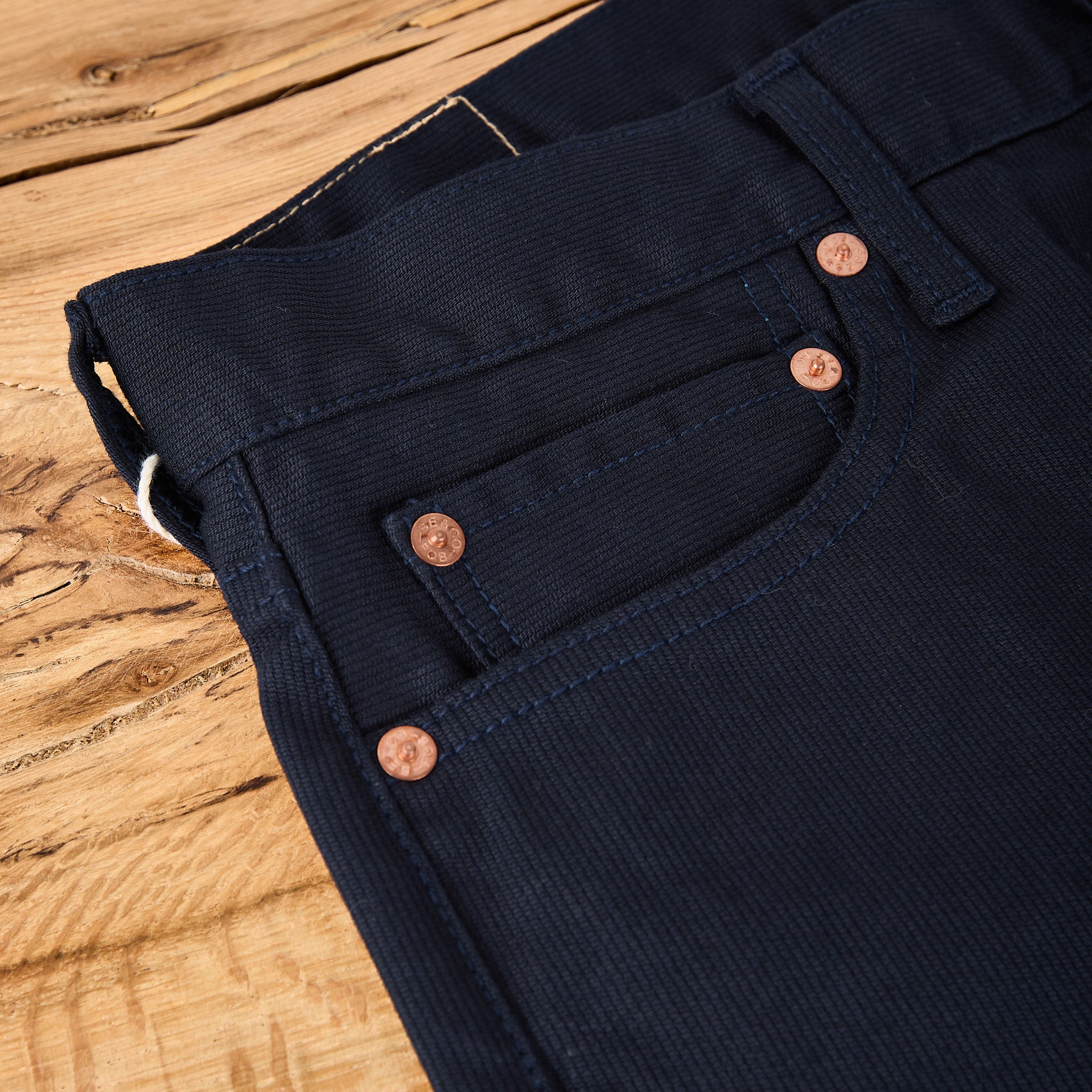 fob factory | f1134 pique 5p pant - navy - Image 2