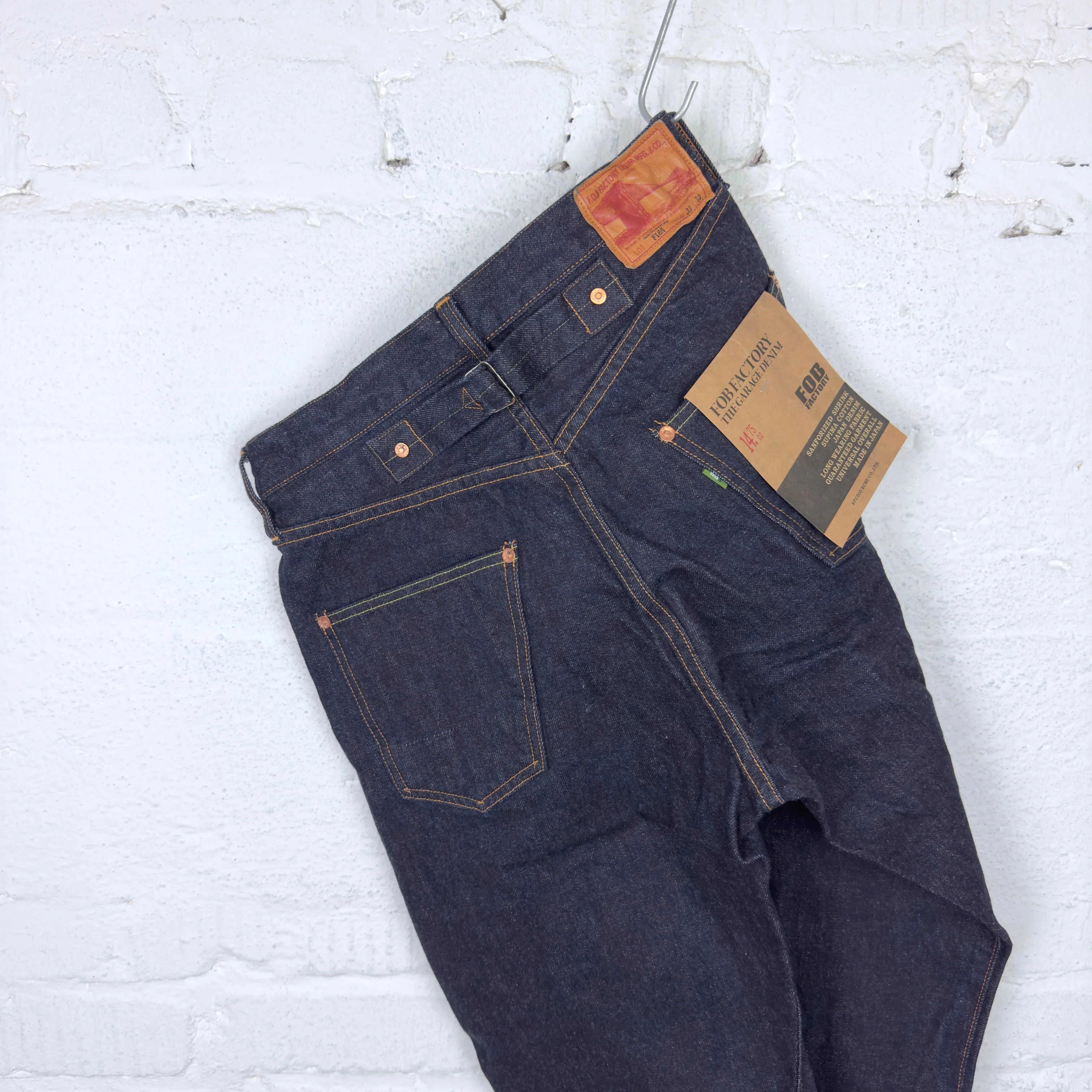 fob factory | f165 selvedge garage denim 5p rinsed - indigo - Image 6