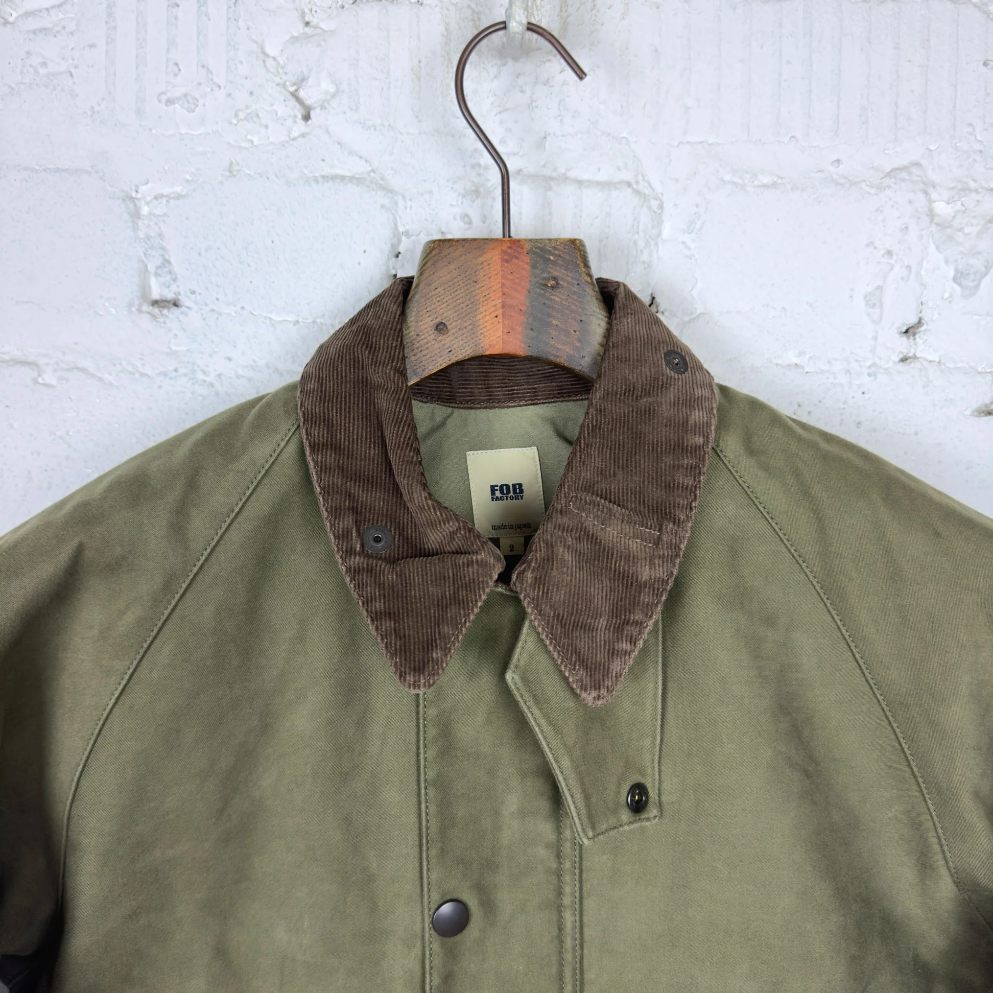 fob factory | f2361 moleskin riding jk - olive - Image 4