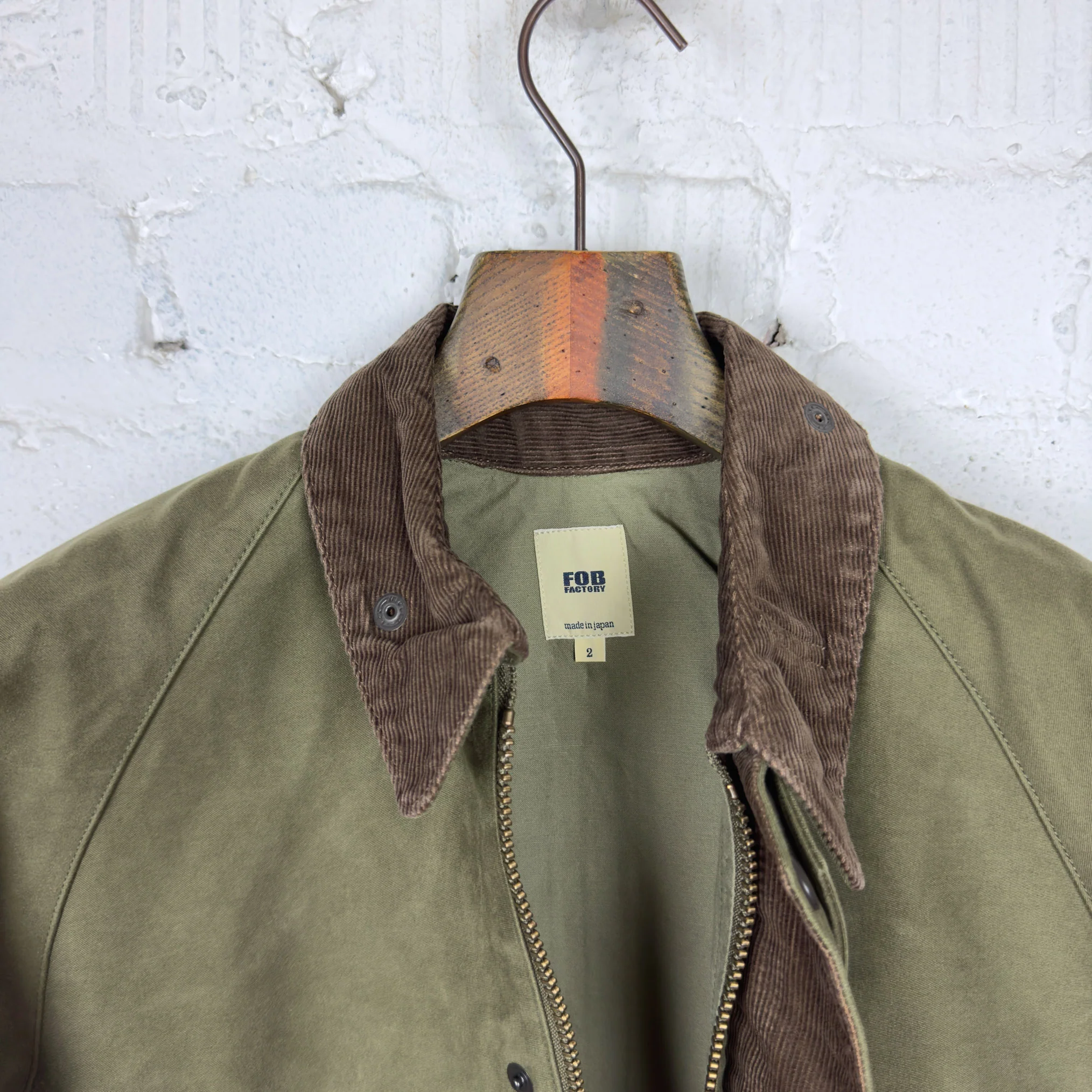 fob factory | f2361 moleskin riding jk - olive - Image 5