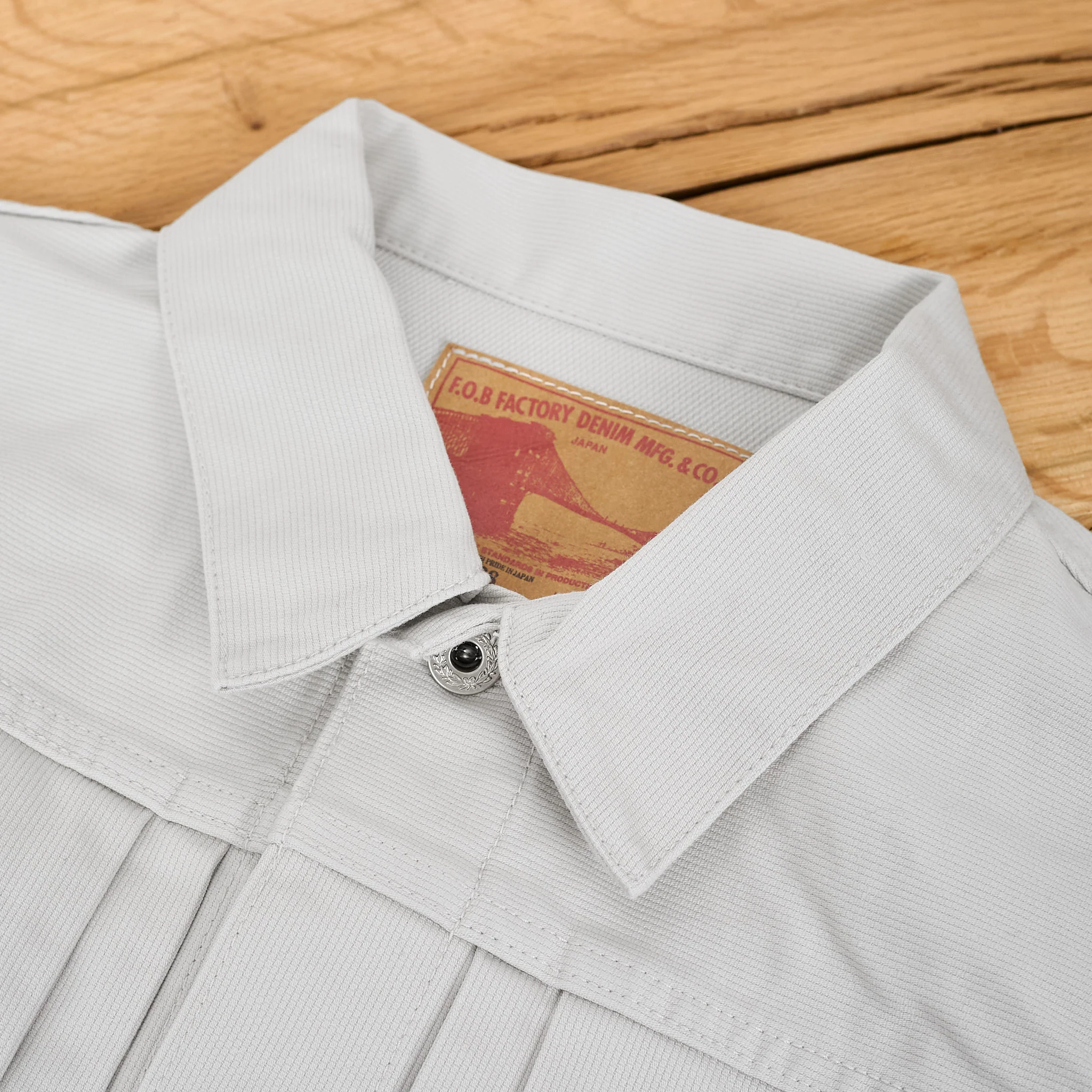 fob factory | f2438 piqué jacket - ivory - Image 4