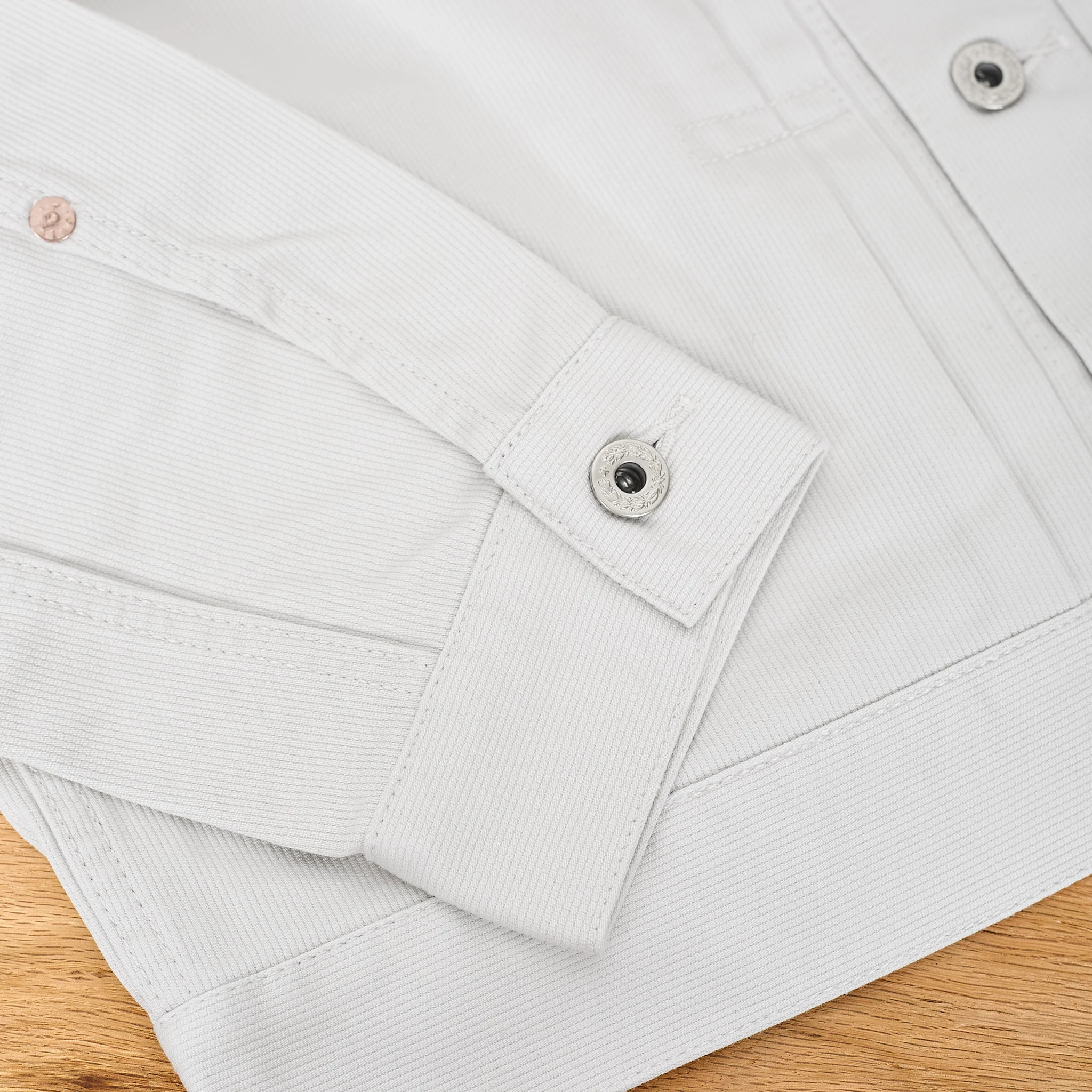 fob factory | f2438 piqué jacket - ivory - Image 5