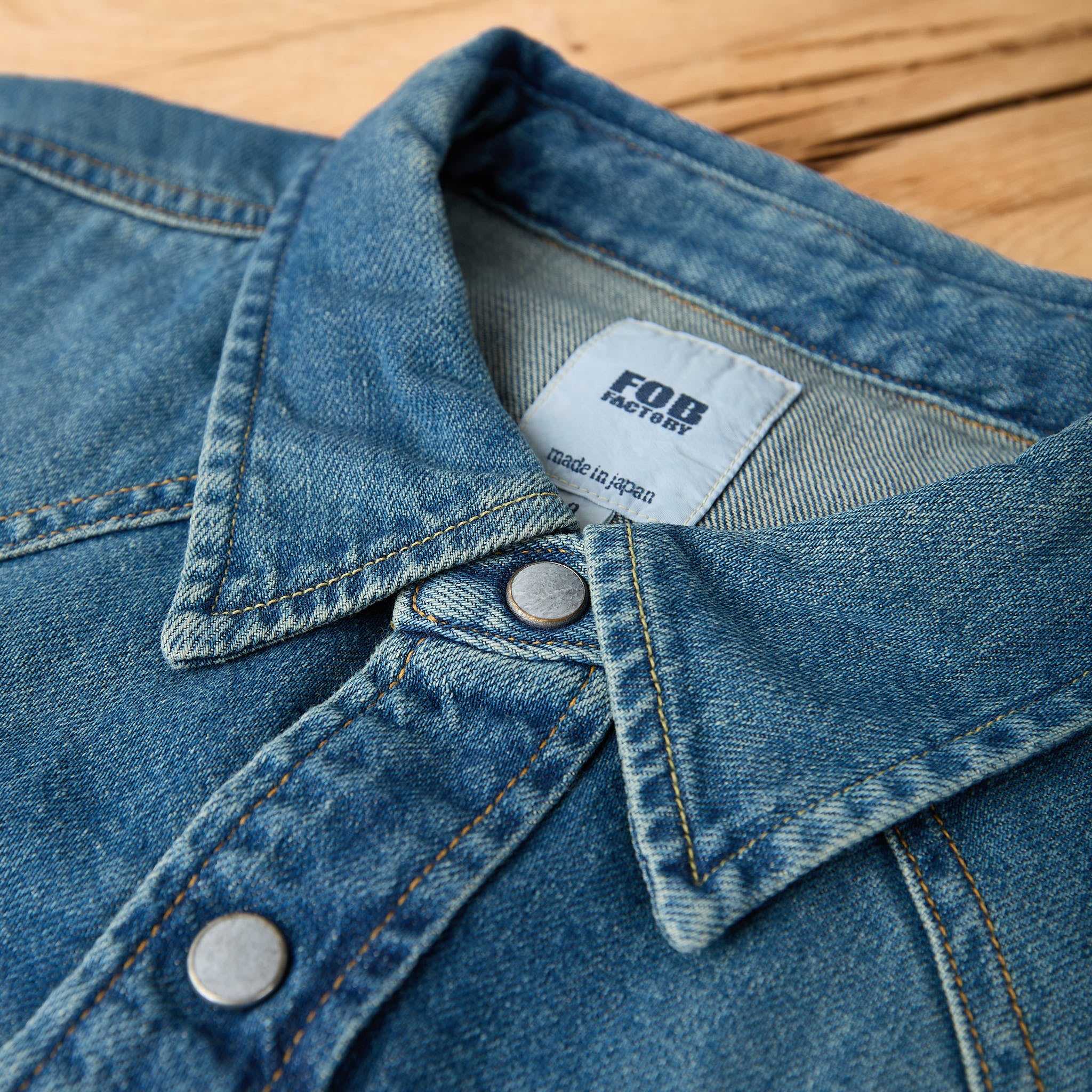 fob factory | f3506 denim western shirt - Image 2