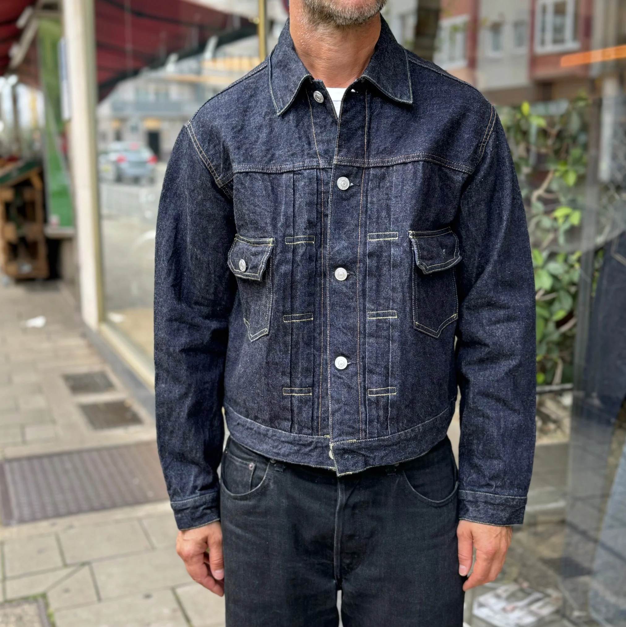 fortela | cisco-gd003 indigo denim jacket - made in japan - Image 2