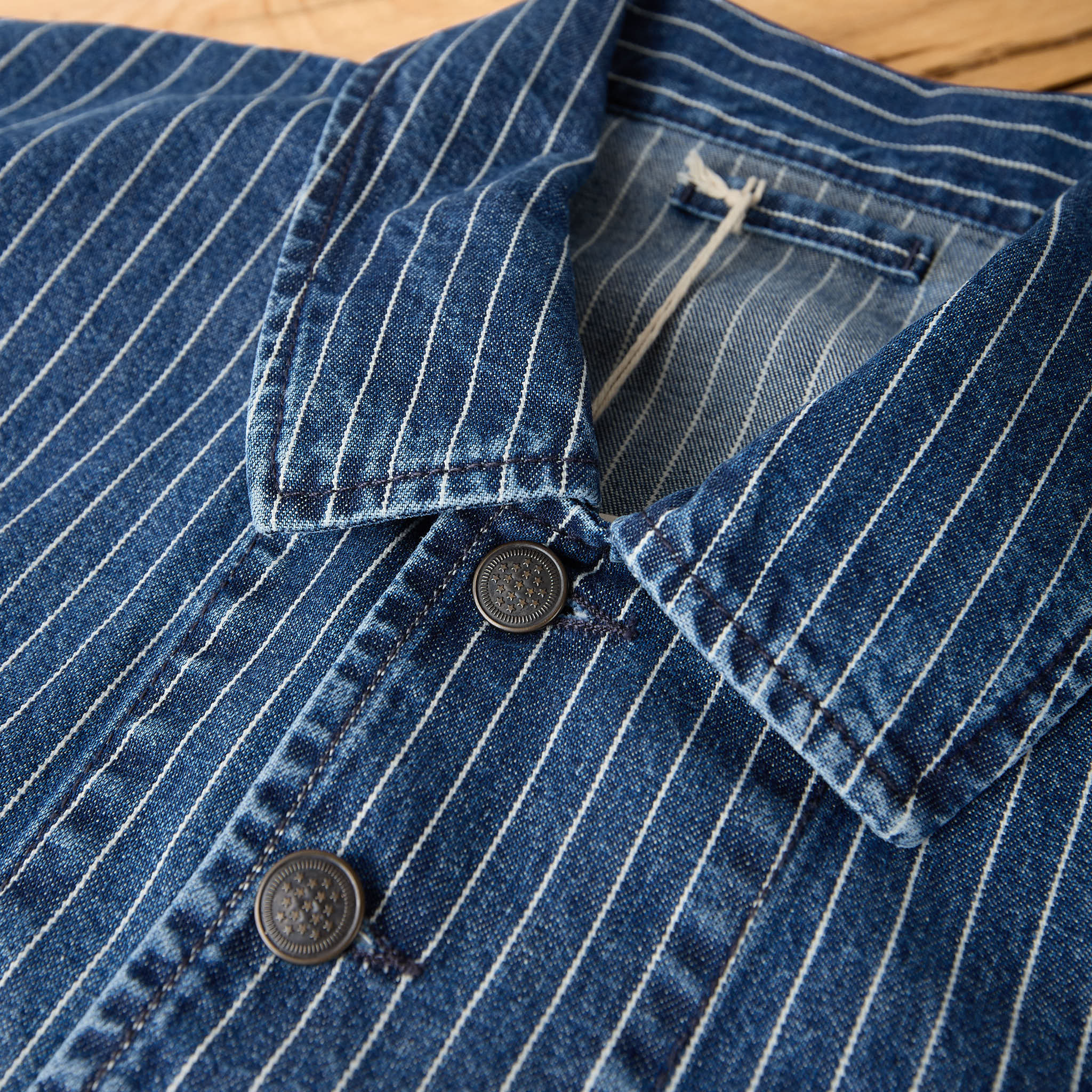fortela | clays striped denim jacket - Image 4