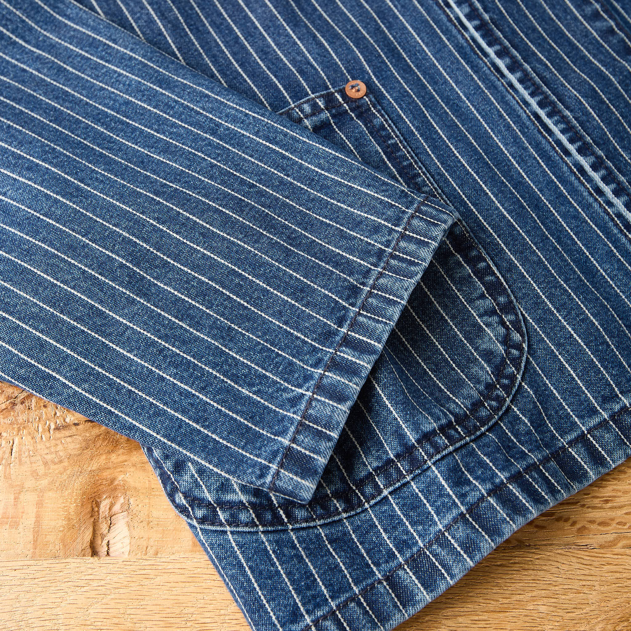 fortela | clays striped denim jacket - Image 5