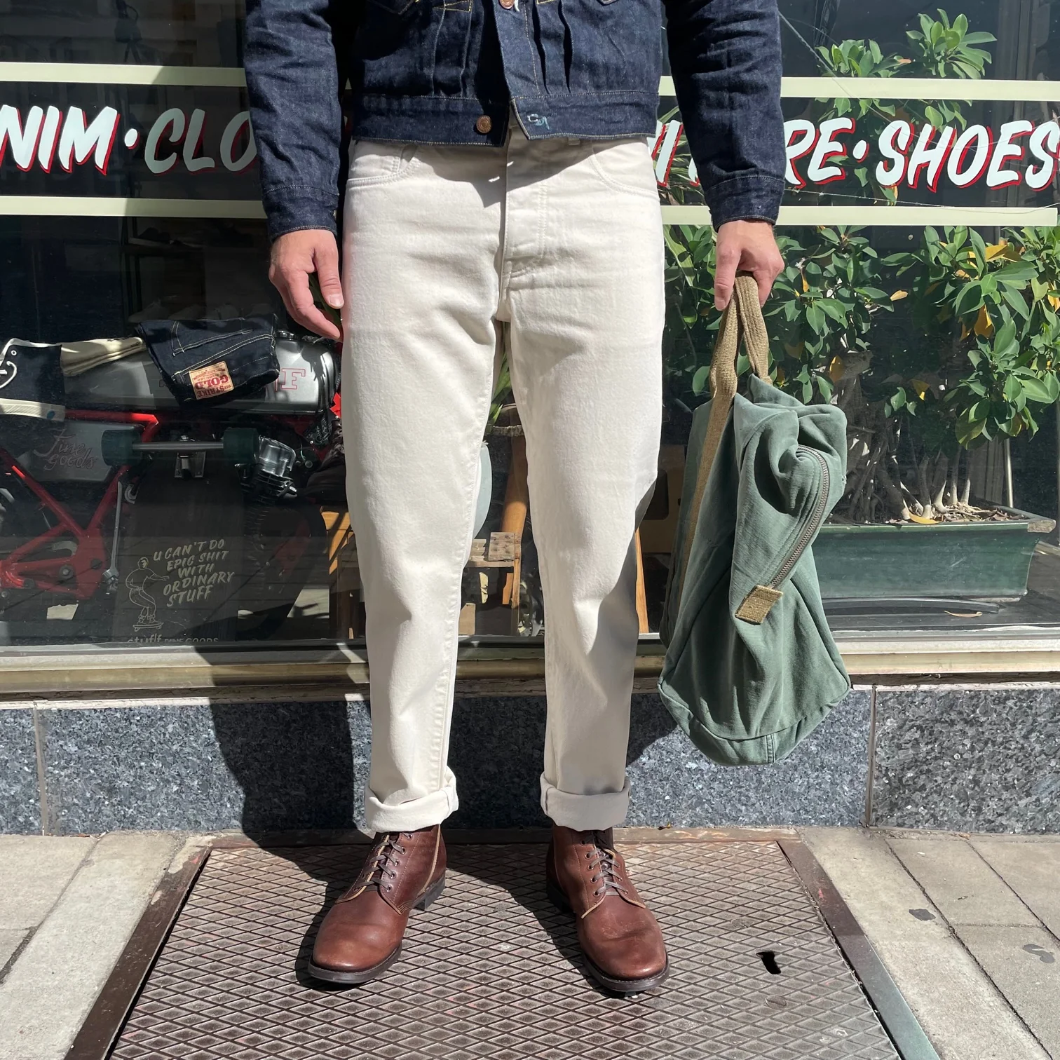 fortela | john 965 selvedge denim regular fit off-white - Image 3