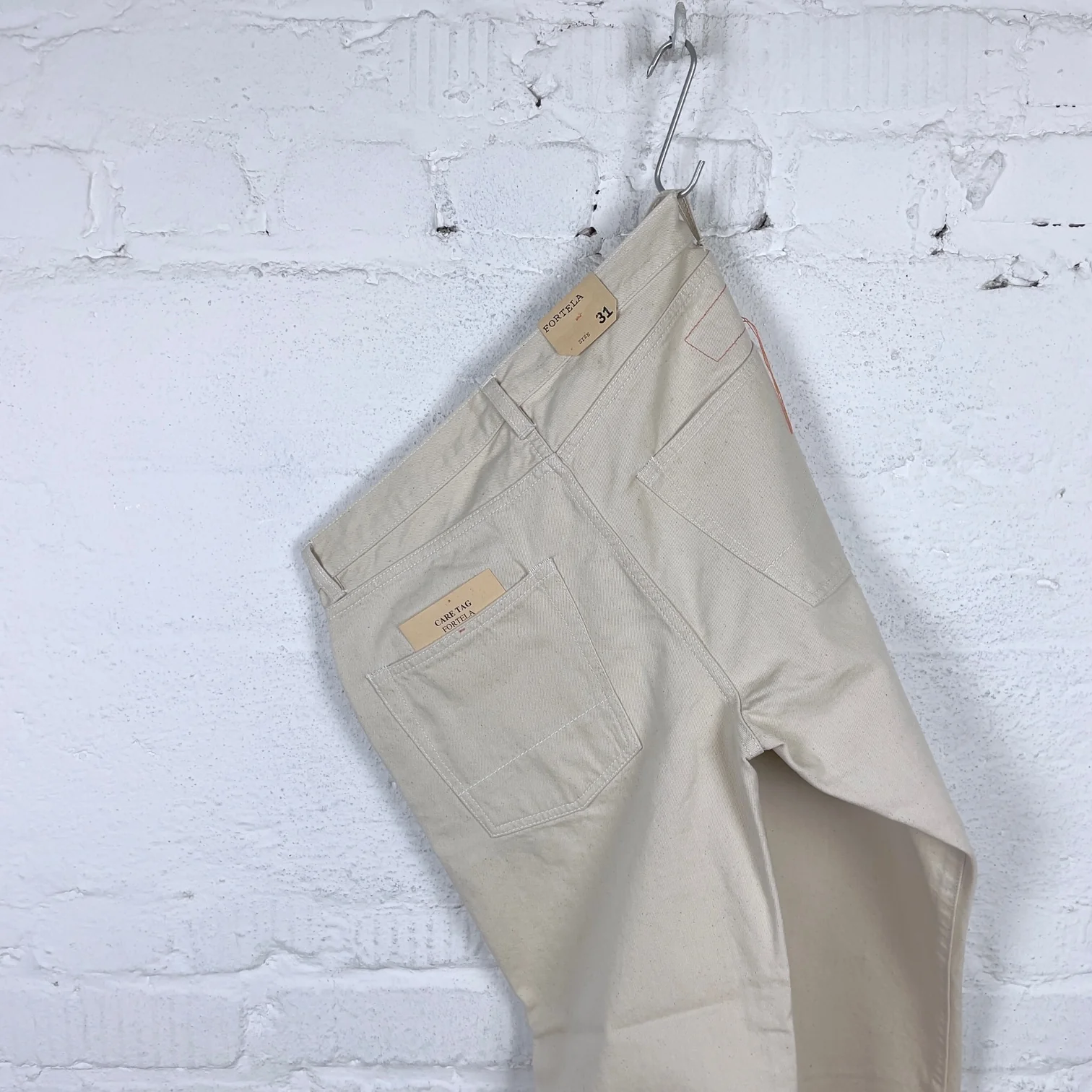 fortela | john 965 selvedge denim regular fit off-white - Image 6