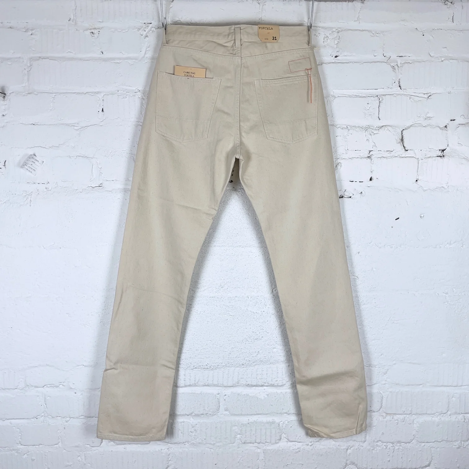 fortela | john 965 selvedge denim regular fit off-white - Image 8