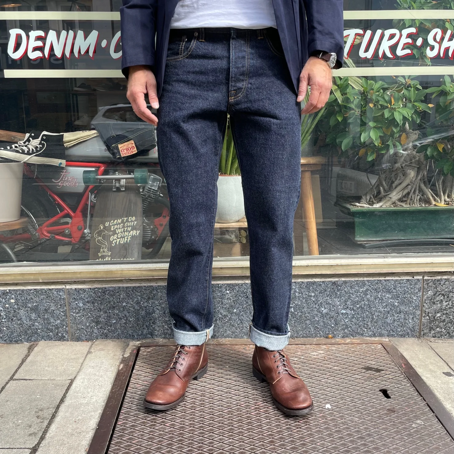 fortela | john 965 selvedge denim regular fit indigo rinse - Image 3