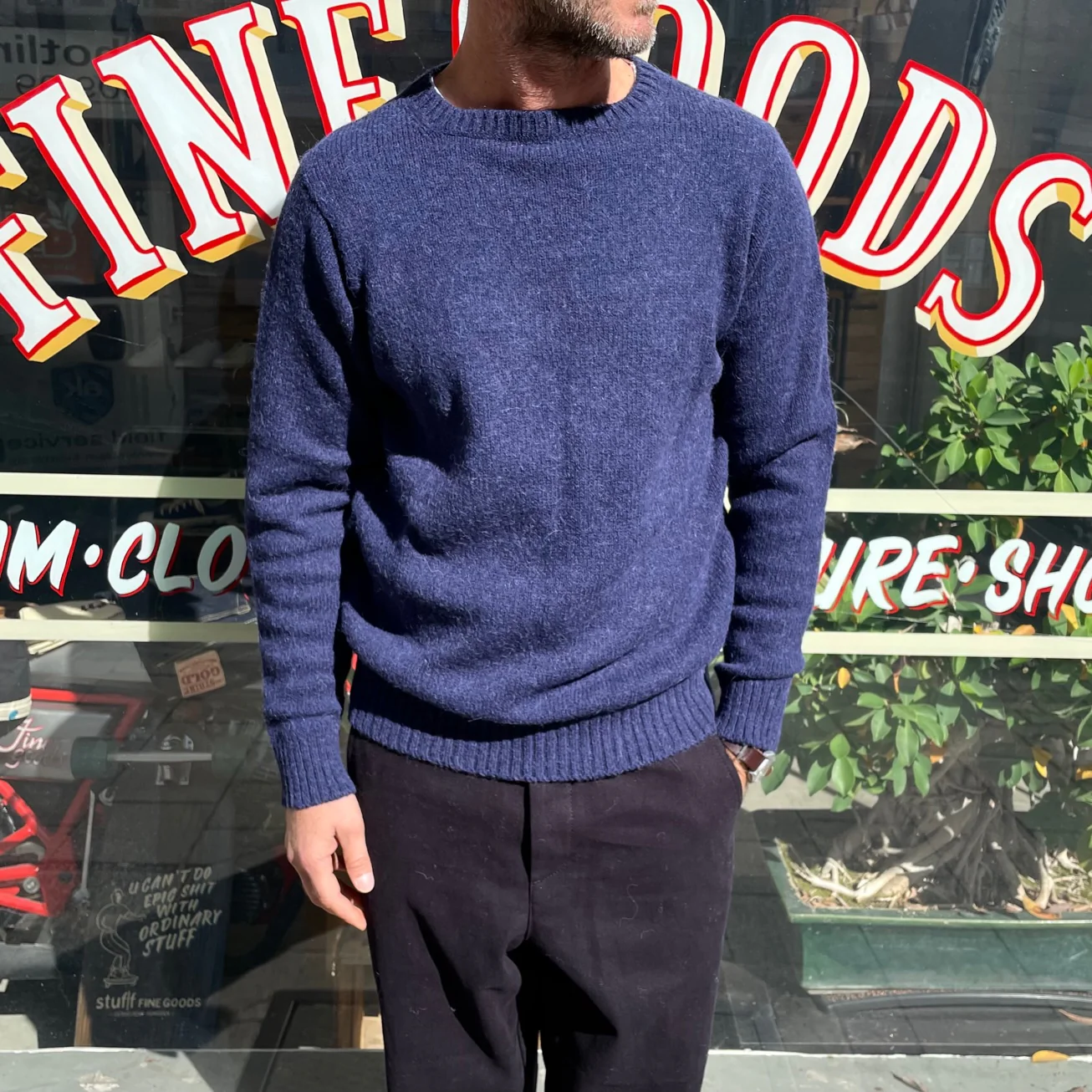 fortela | marco alpaca sweater blue - Image 3