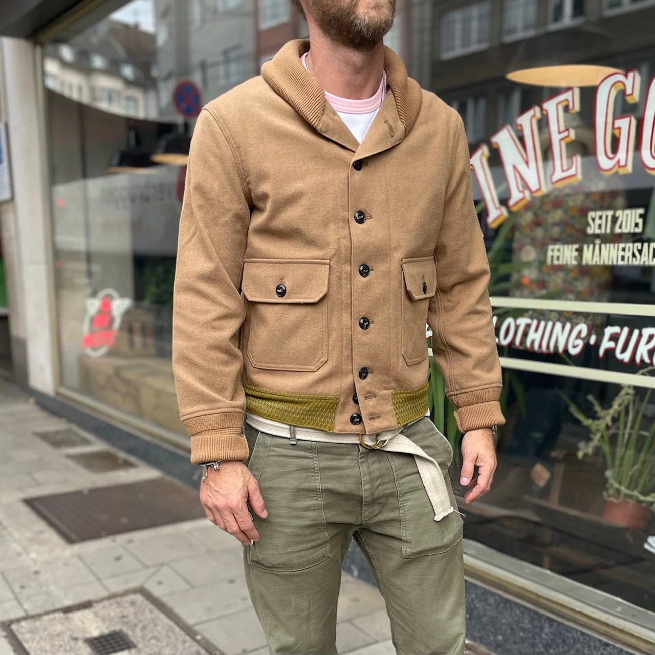 fortela | nimiz ma424 cam wool bomber jacket - Image 2
