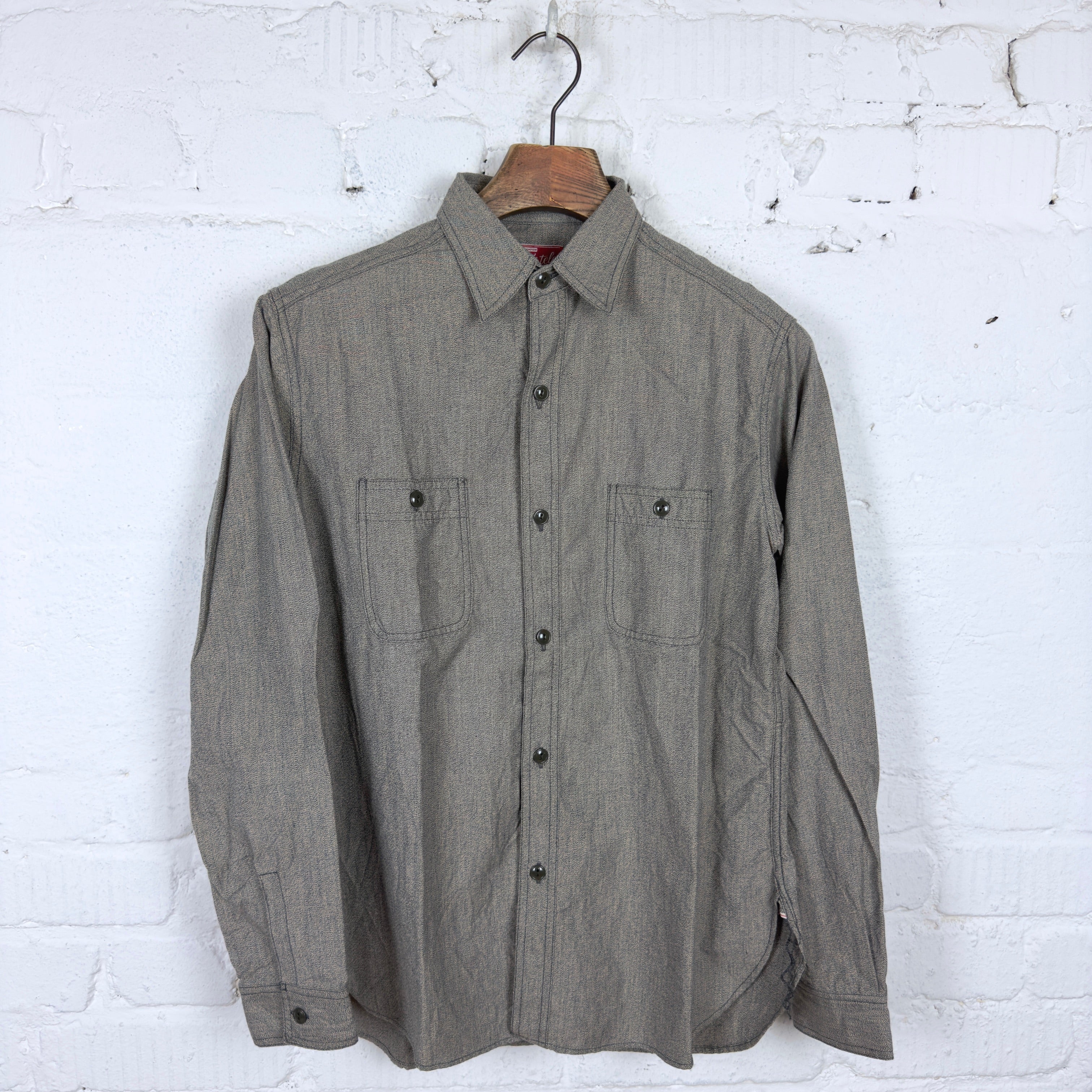 fortela | otero-gd009 gry work shirt - made in japan