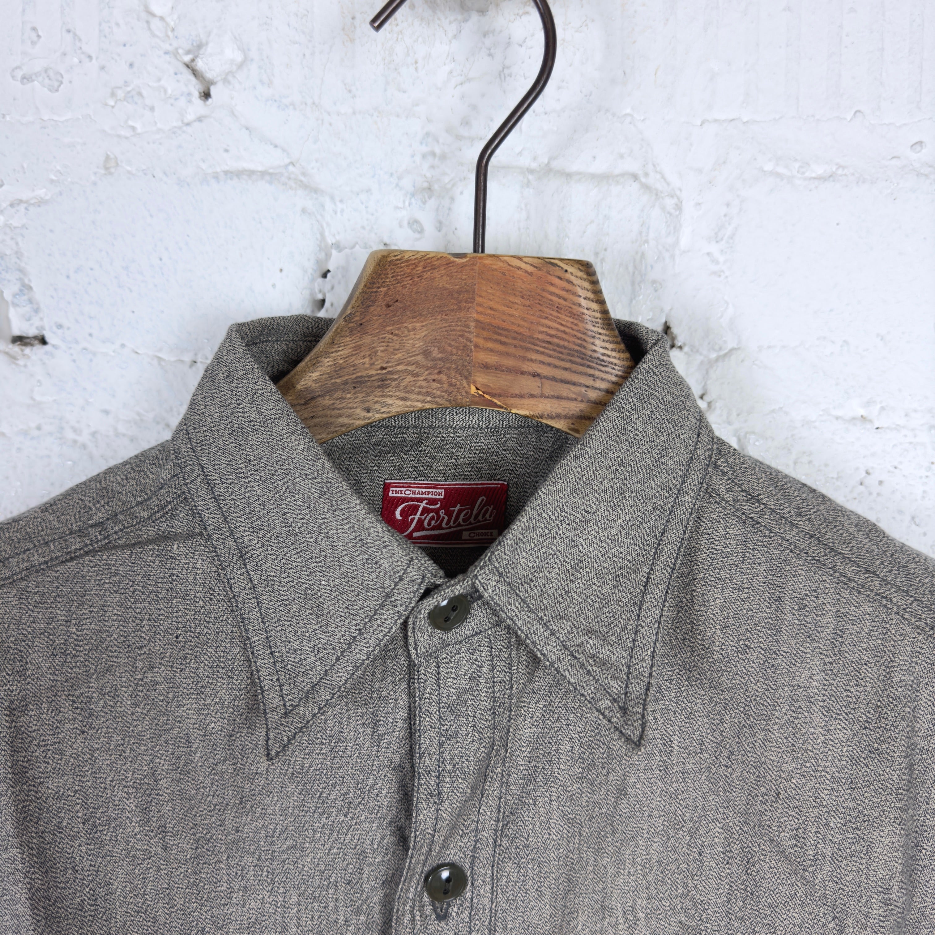 fortela | otero-gd009 gry work shirt - made in japan - Image 2