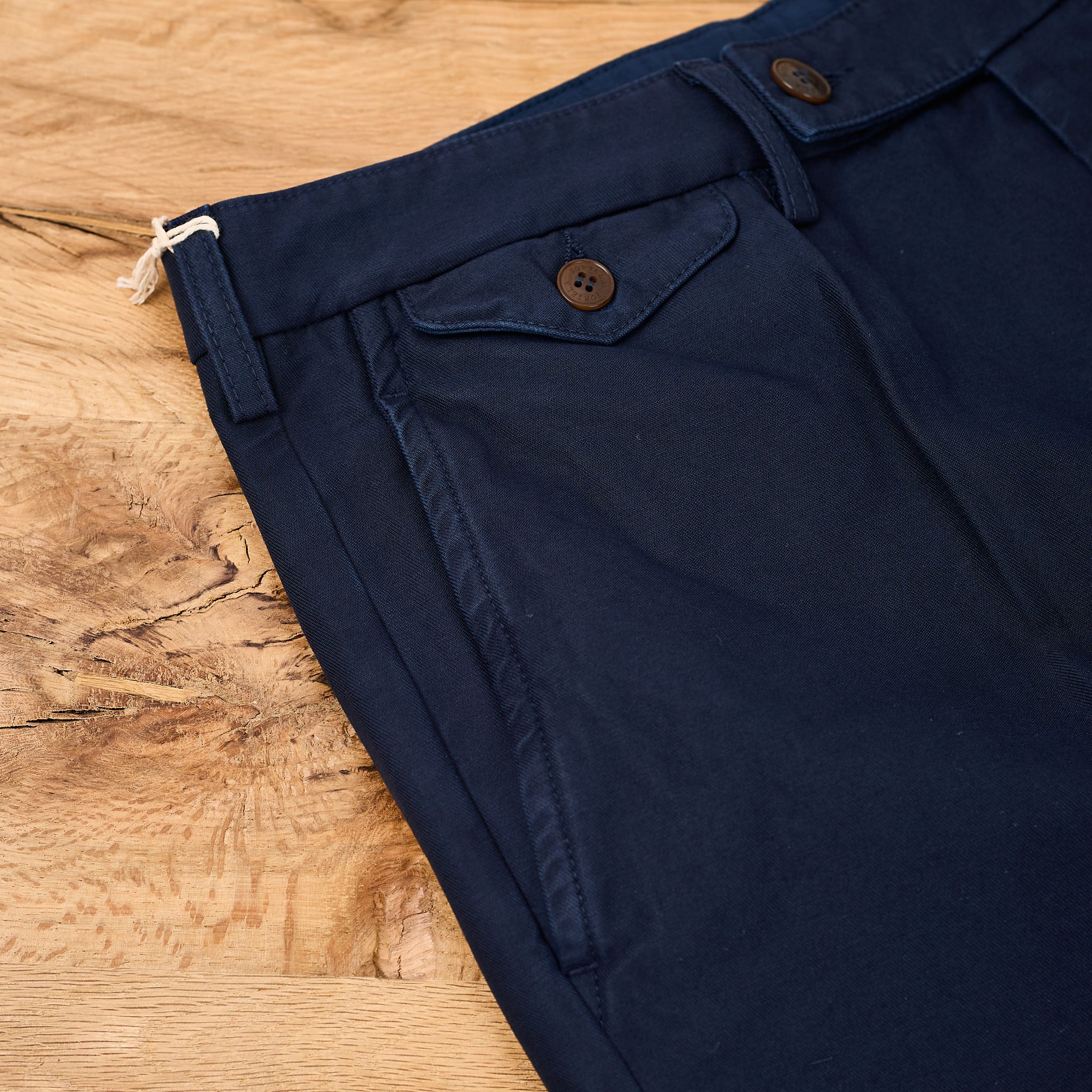 fortela | riviera-r185t reversed cotton canvas trousers - blue - Image 4