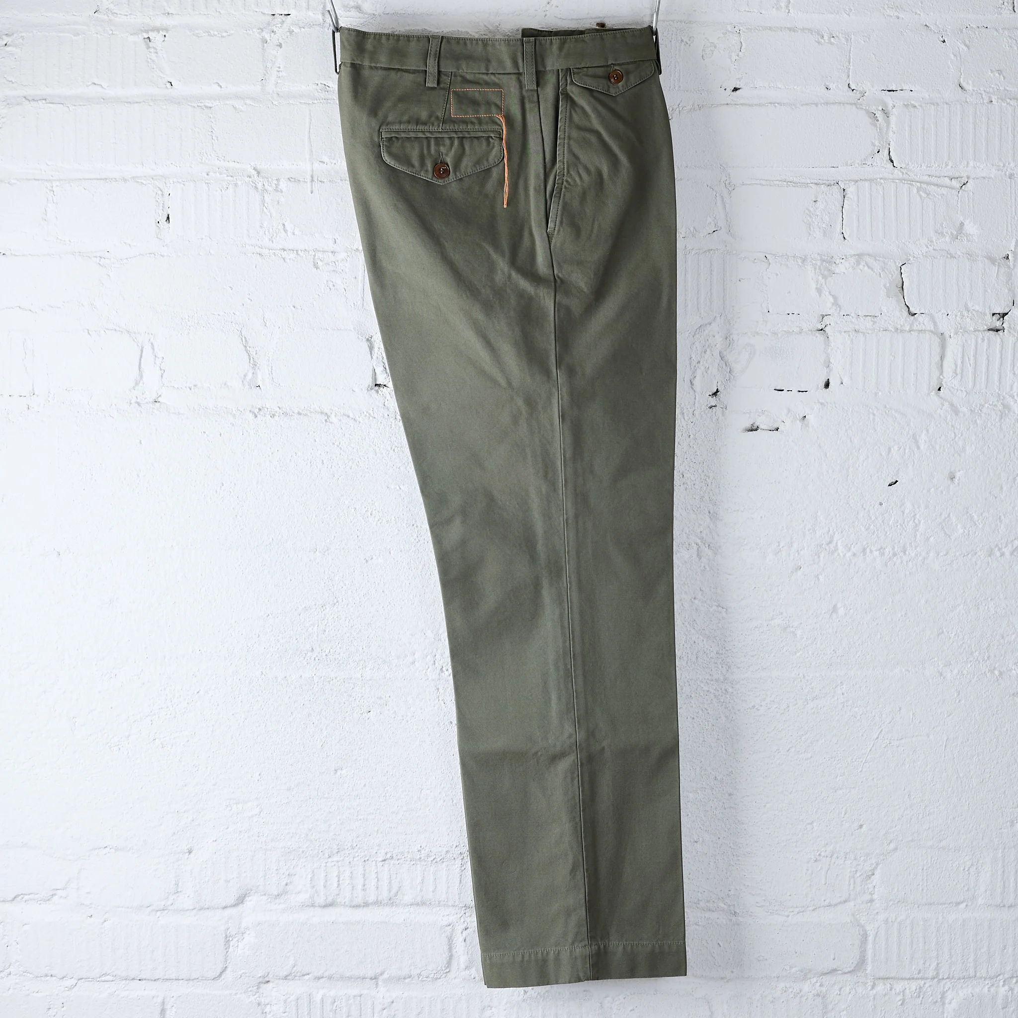 fortela | riviera-r185t reversed cotton canvas trousers - green