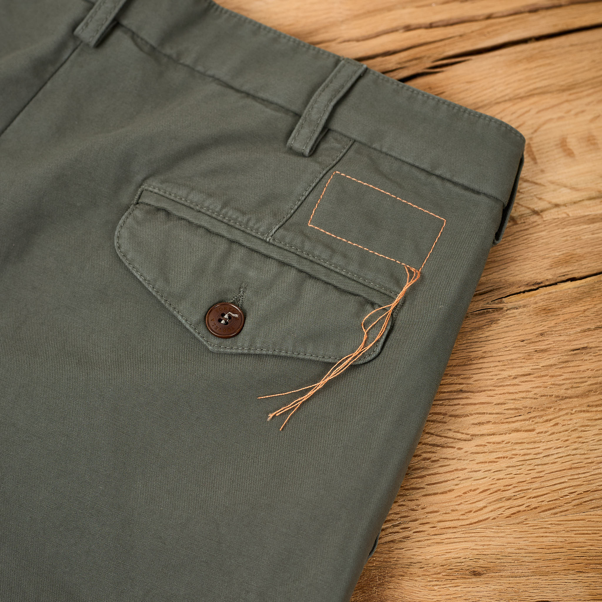 fortela | riviera-r185t reversed cotton canvas trousers - green - Image 5