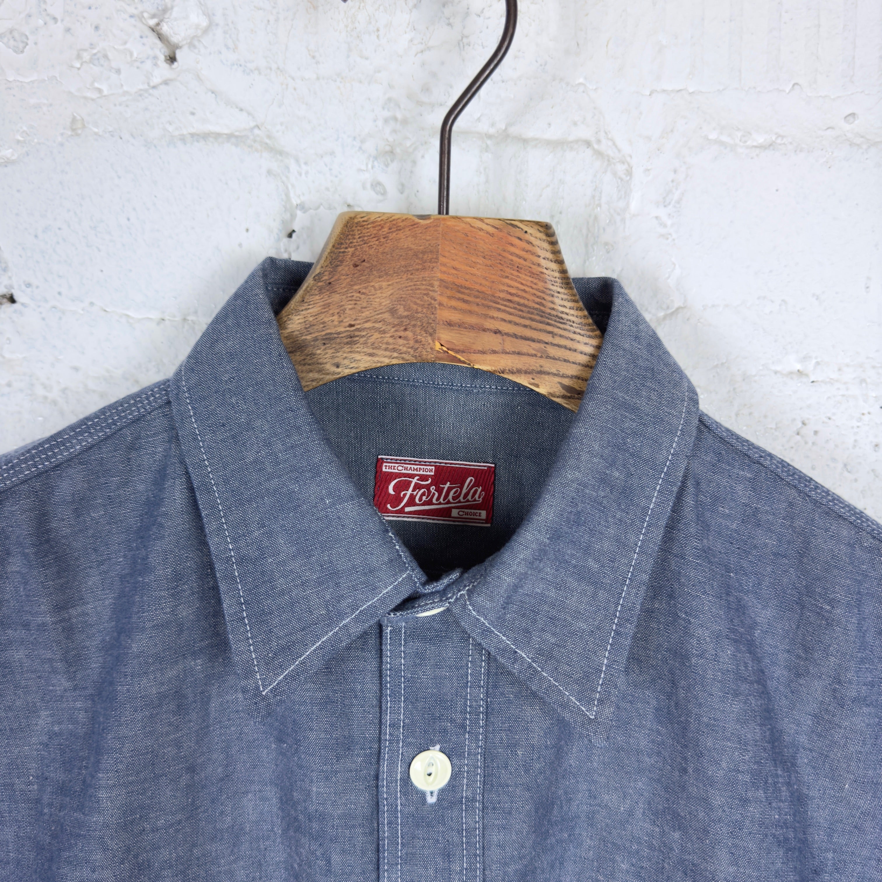 fortela | sail-gp003 sky chambray shirt - made in japan - Image 2