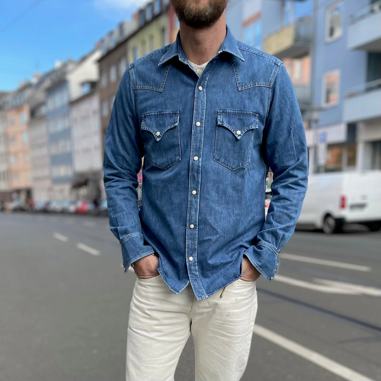 fortela | ntex-00403 d310 denim shirt used wash - Image 2