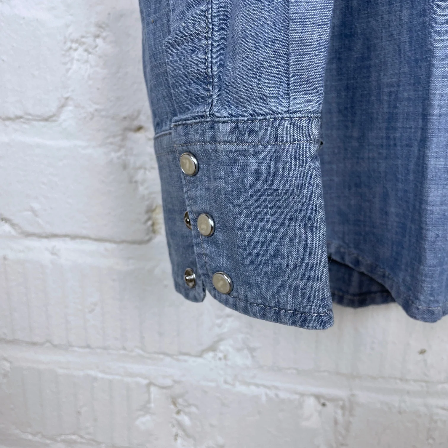 fortela | tex-j 12464 d200 chambray shirt vintage medium wash - Image 5