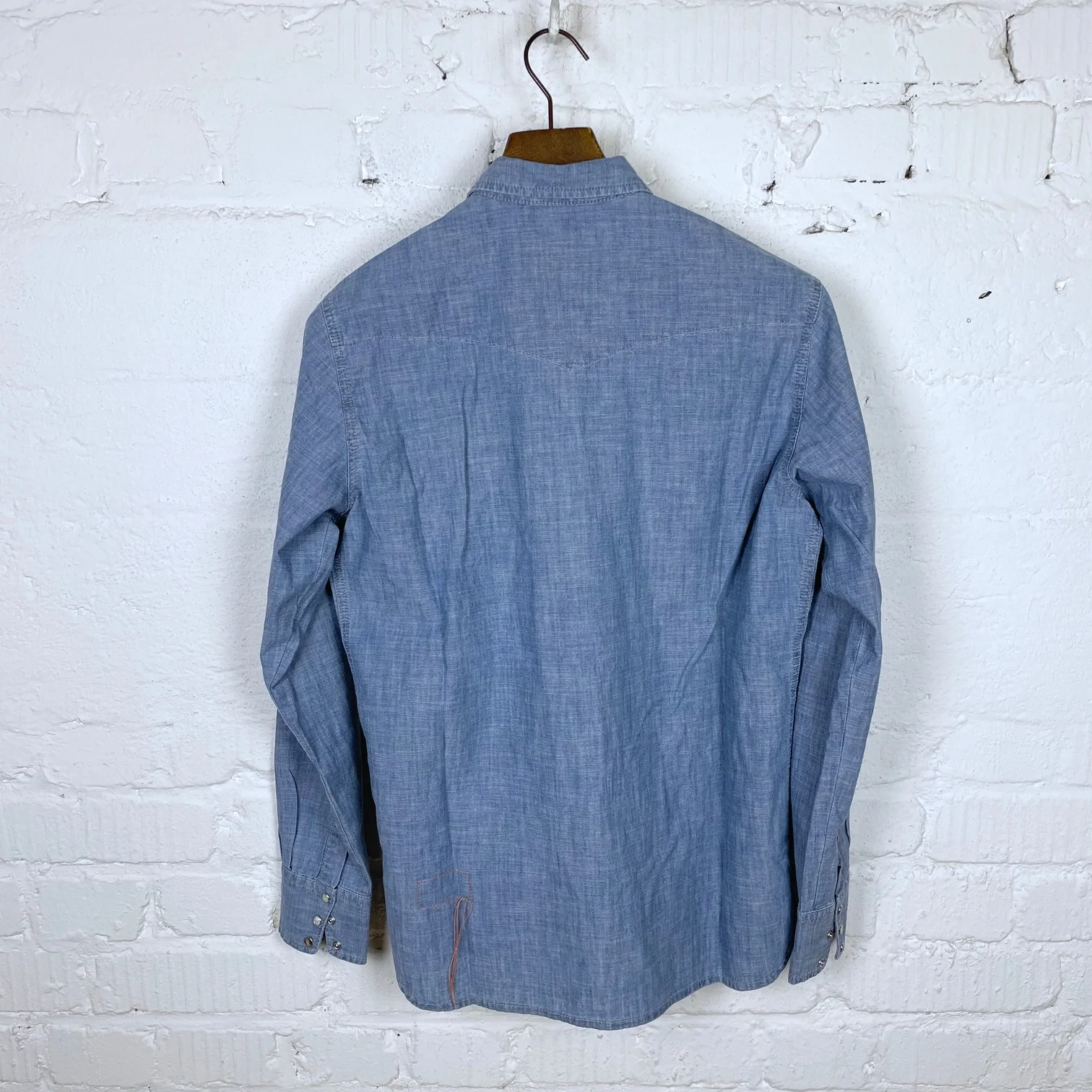 fortela | tex-j 12464 d200 chambray shirt vintage medium wash - Image 6