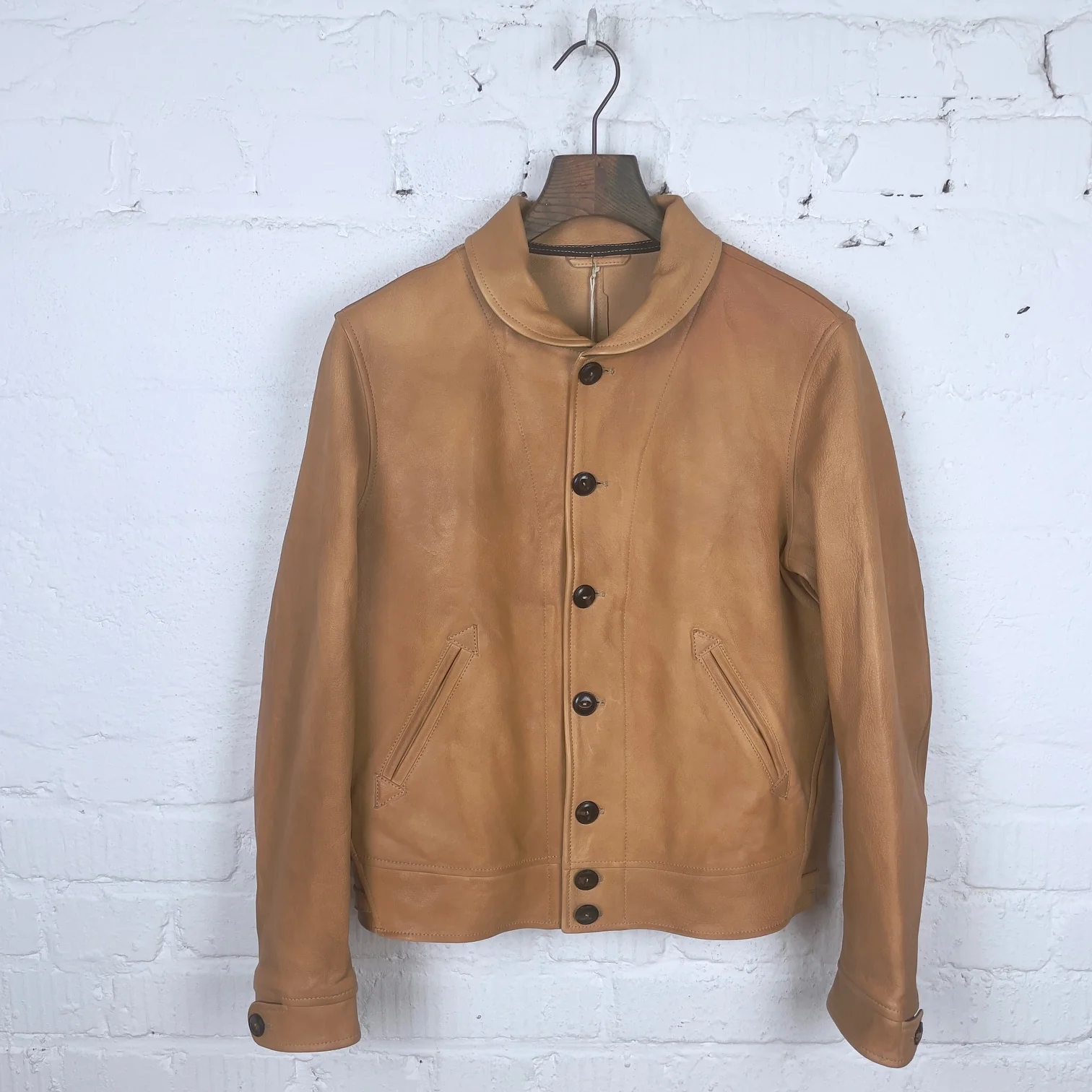fortela | track cow01 nat leather jacket (unlined)